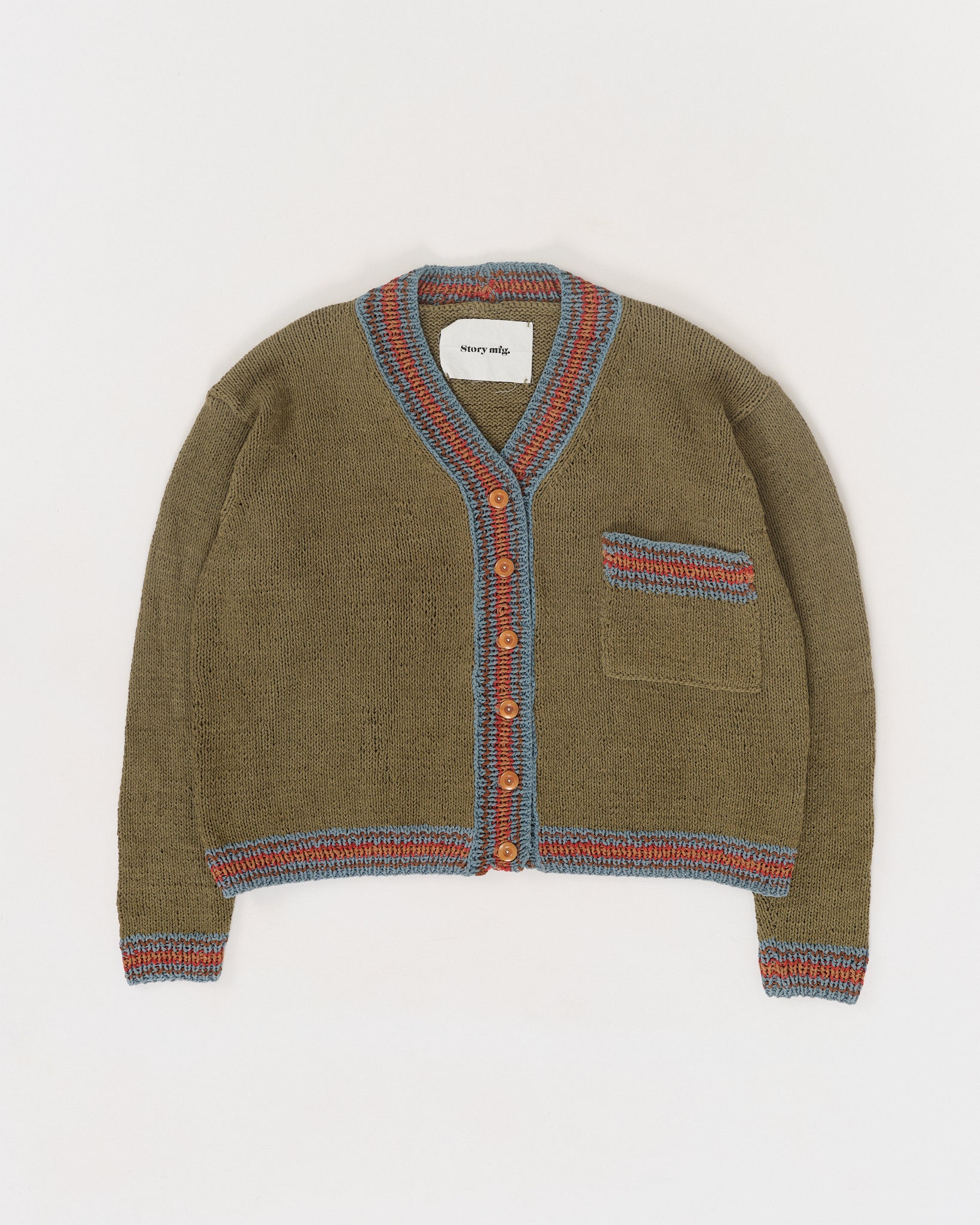 Bulb Knit Cardigan - Olive