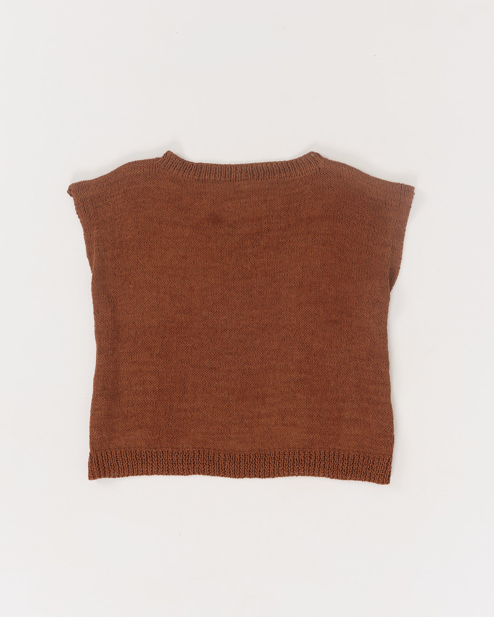 Button Knit Vest - Brown Contest