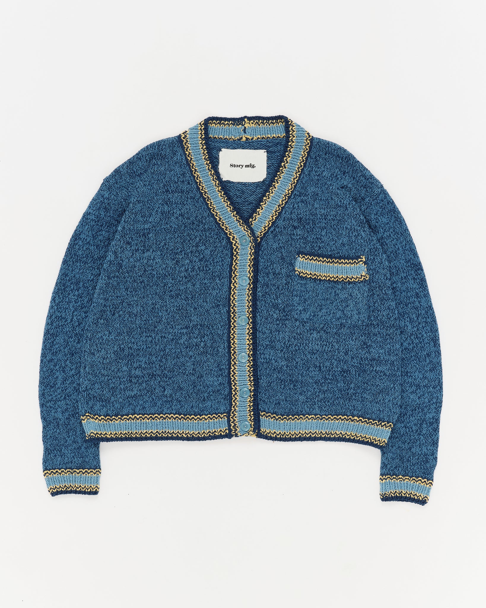 Bulb Knit Cardigan - Twisted Indigo