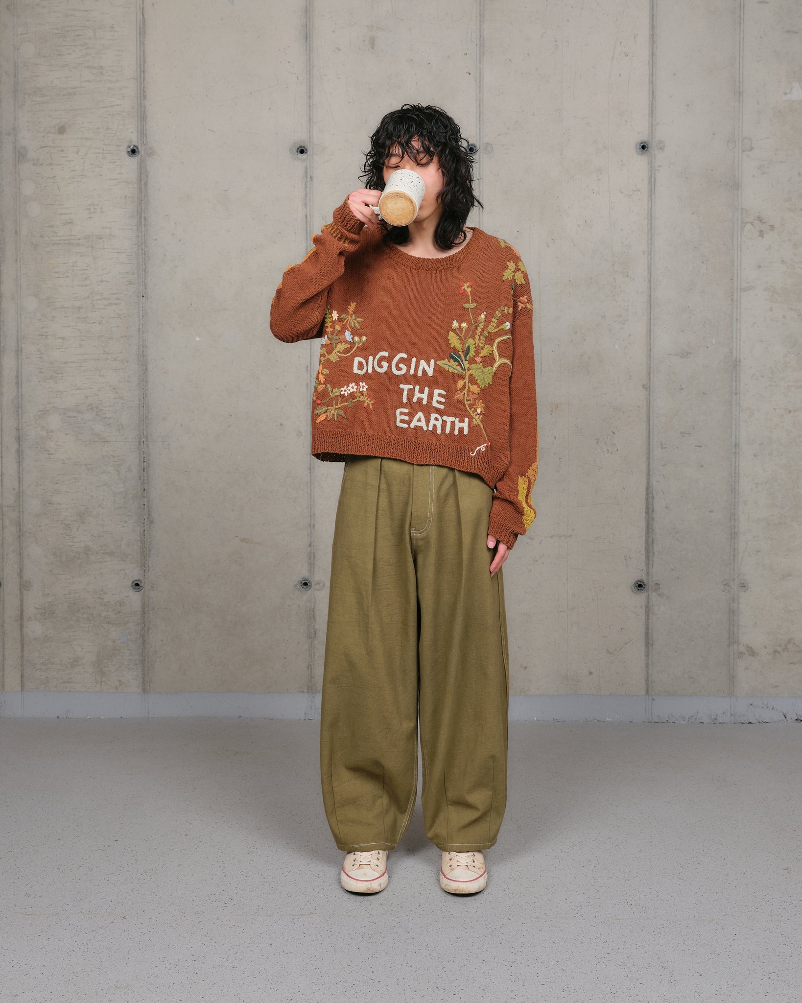 Bulb Knit Jumper - Brown Diggin' The Earth