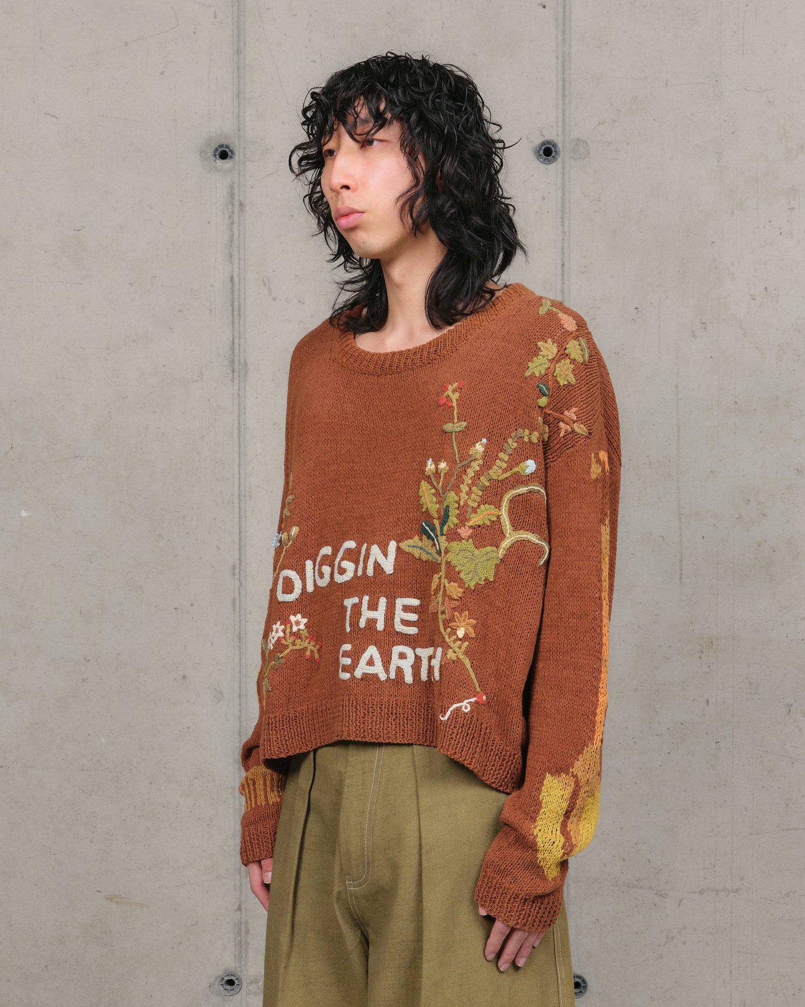 Bulb Knit Jumper - Brown Diggin' The Earth
