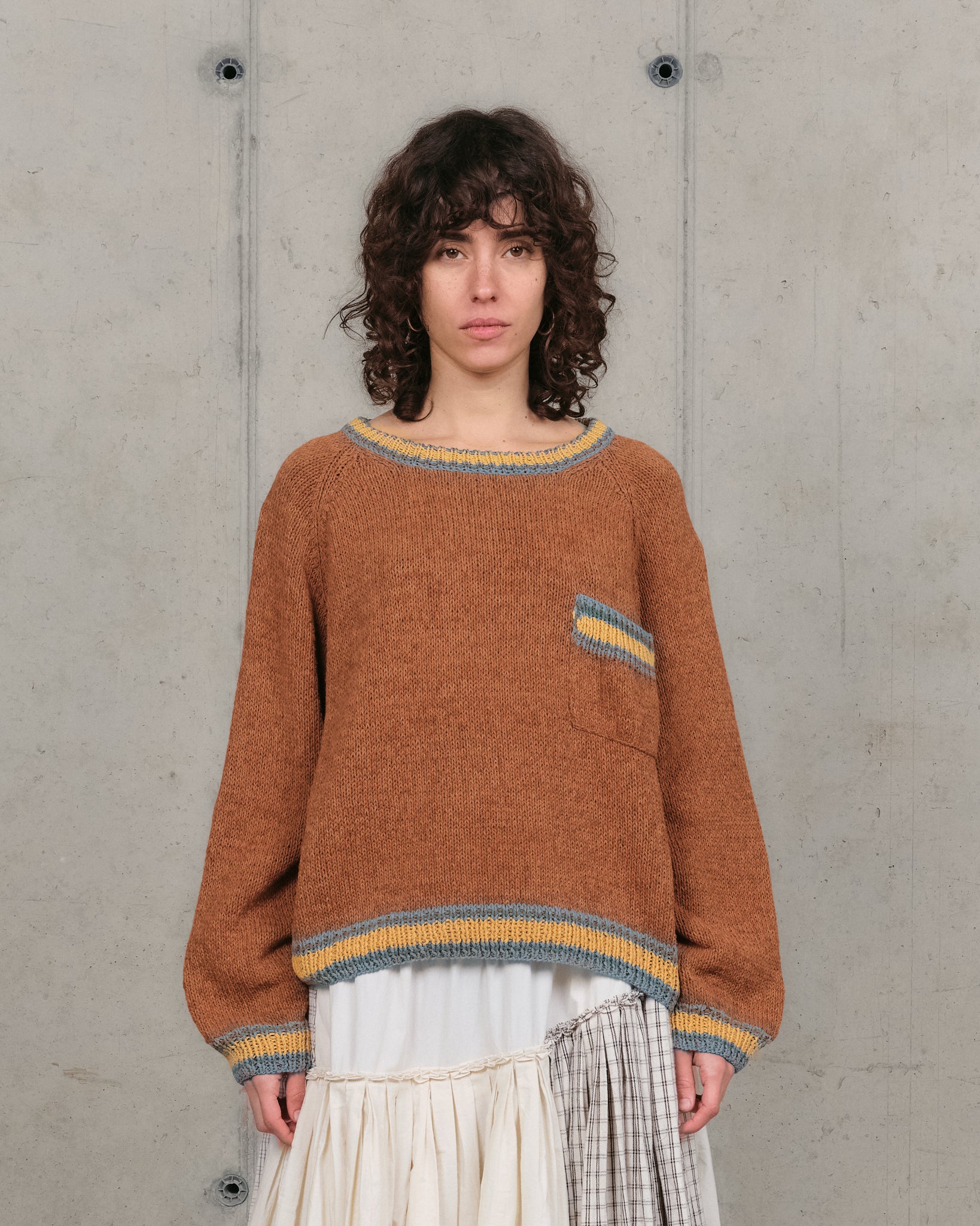 Bulb Knit Jumper - Twisted Brown