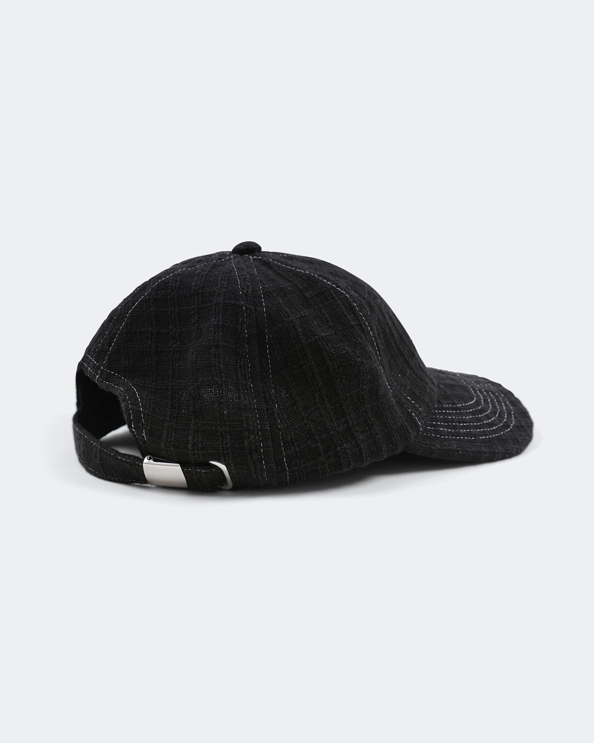 Custom Baseball Cap - Black Waffle Handloom