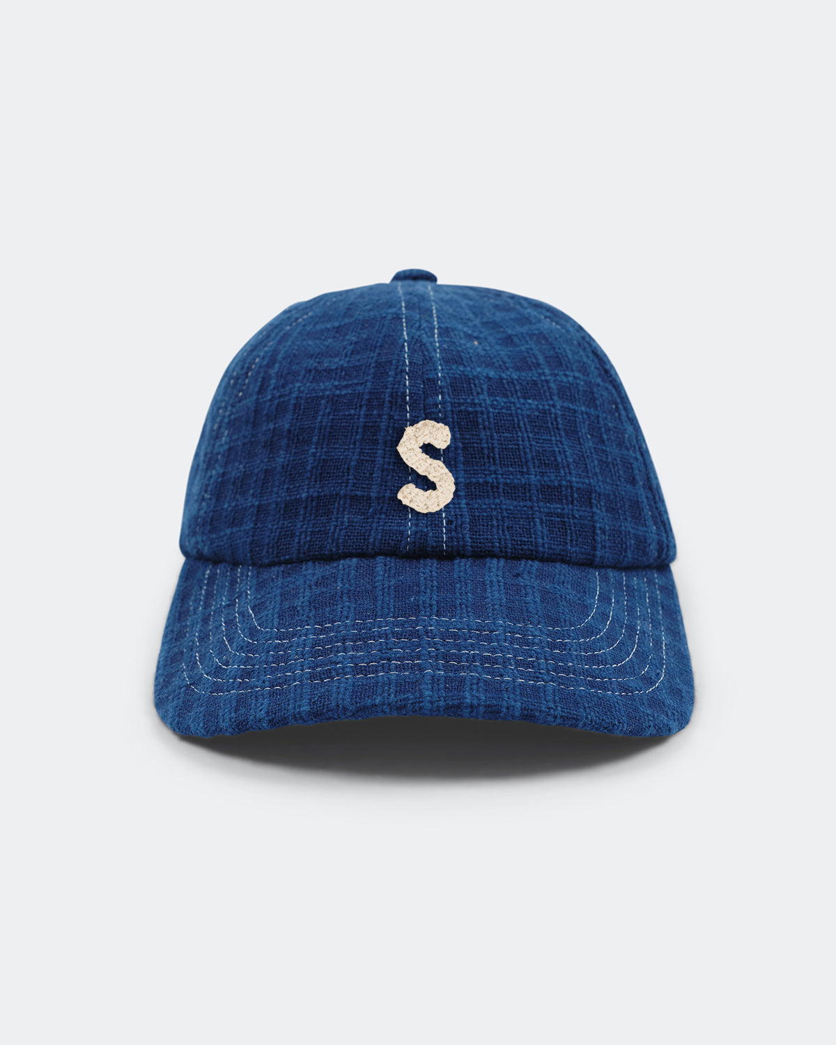 Custom Baseball Cap - Indigo Waffle Handloom