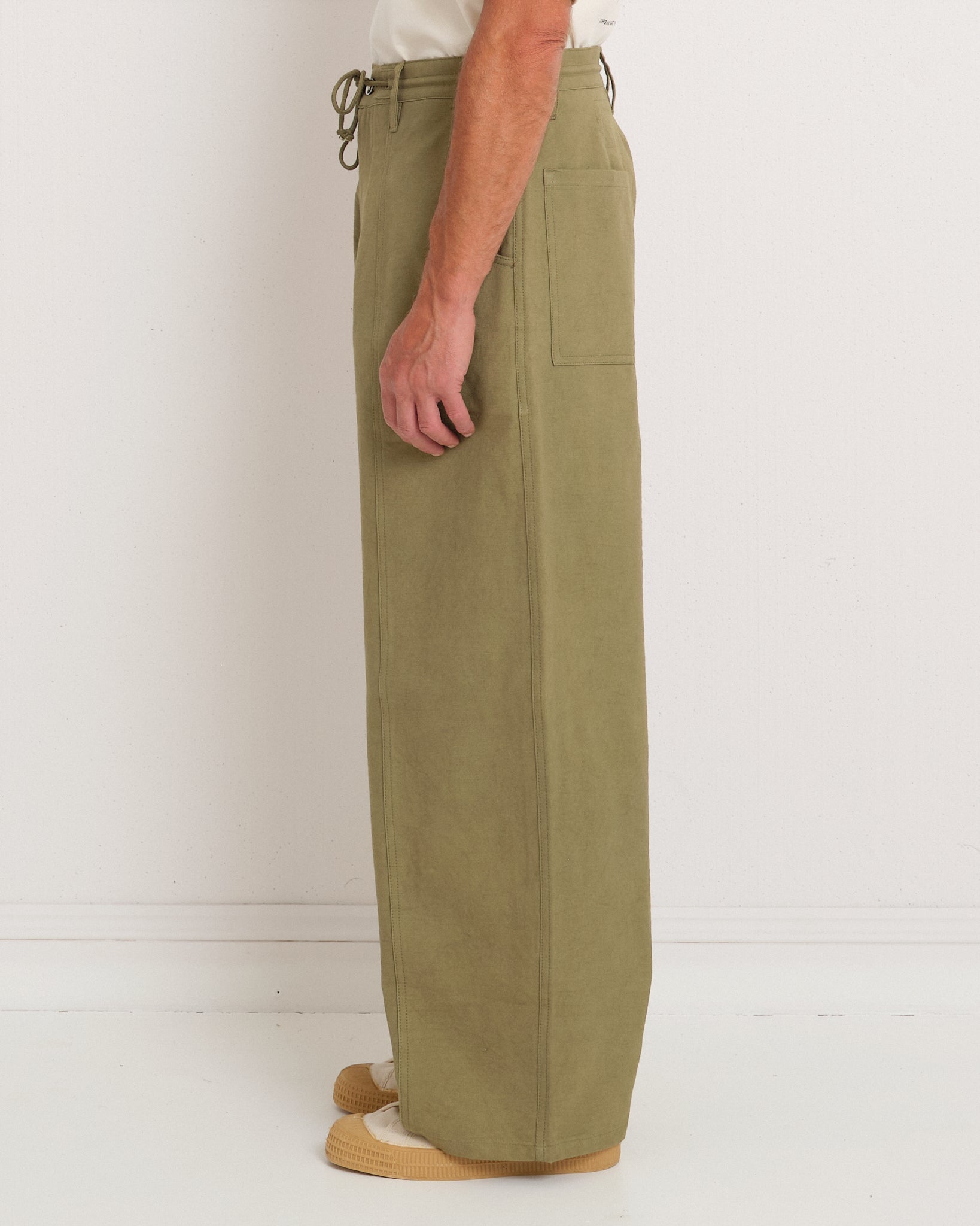 Document Pants - Olive Slub