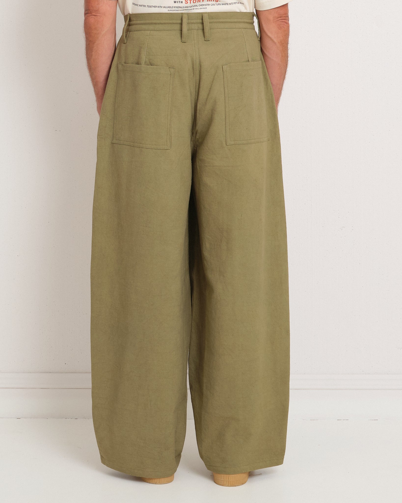 Document Pants - Olive Slub