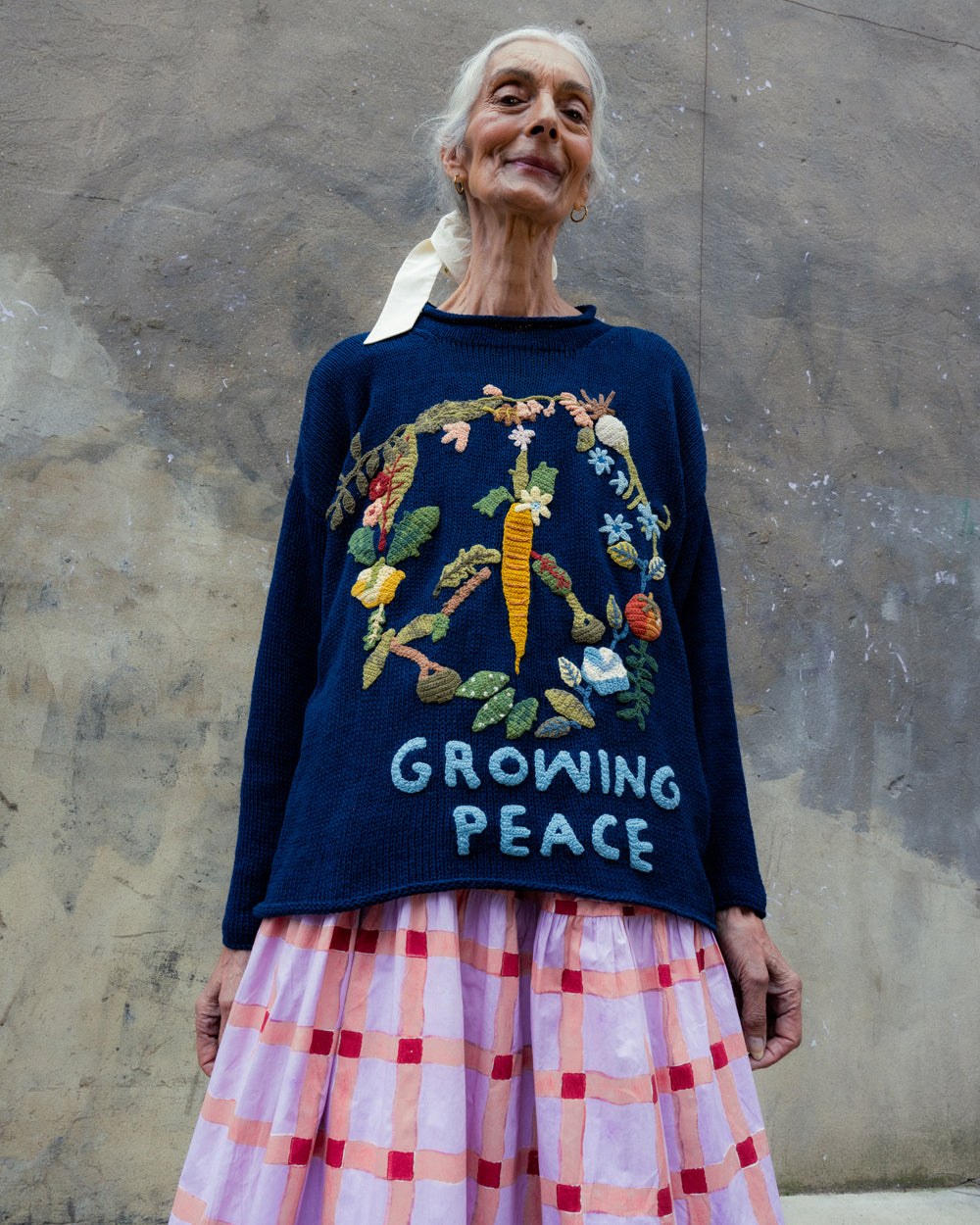 Twinsun Knit Rollneck - Indigo Growing Peace