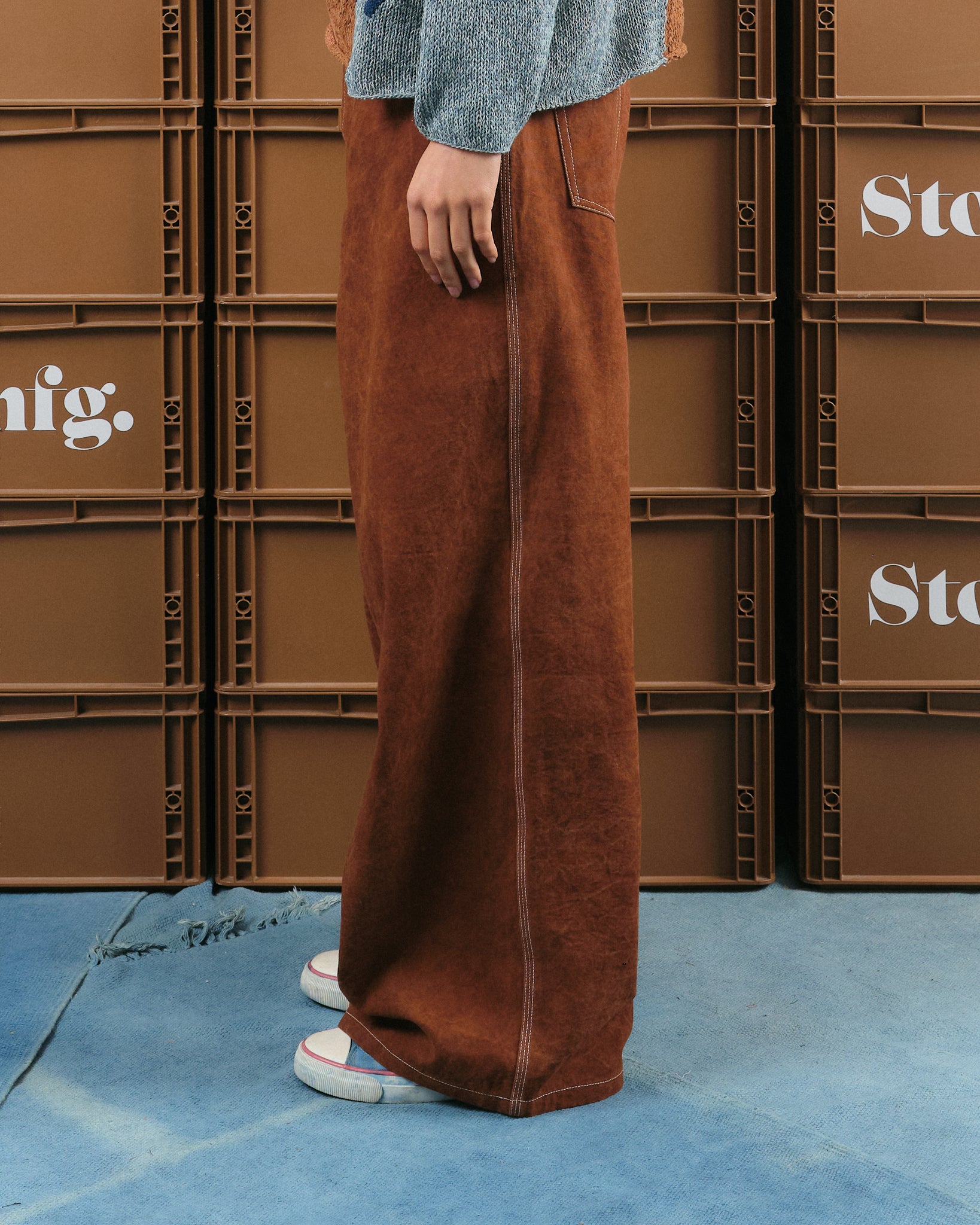 Home Pants - Brown Wonky-Wear