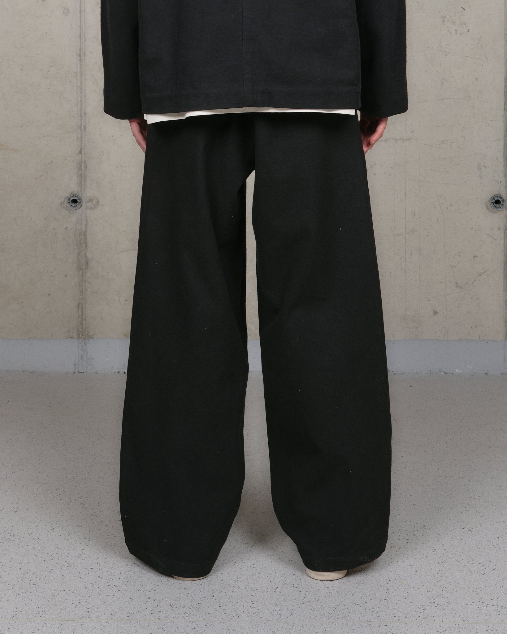 Fenn Trousers - Black Slub