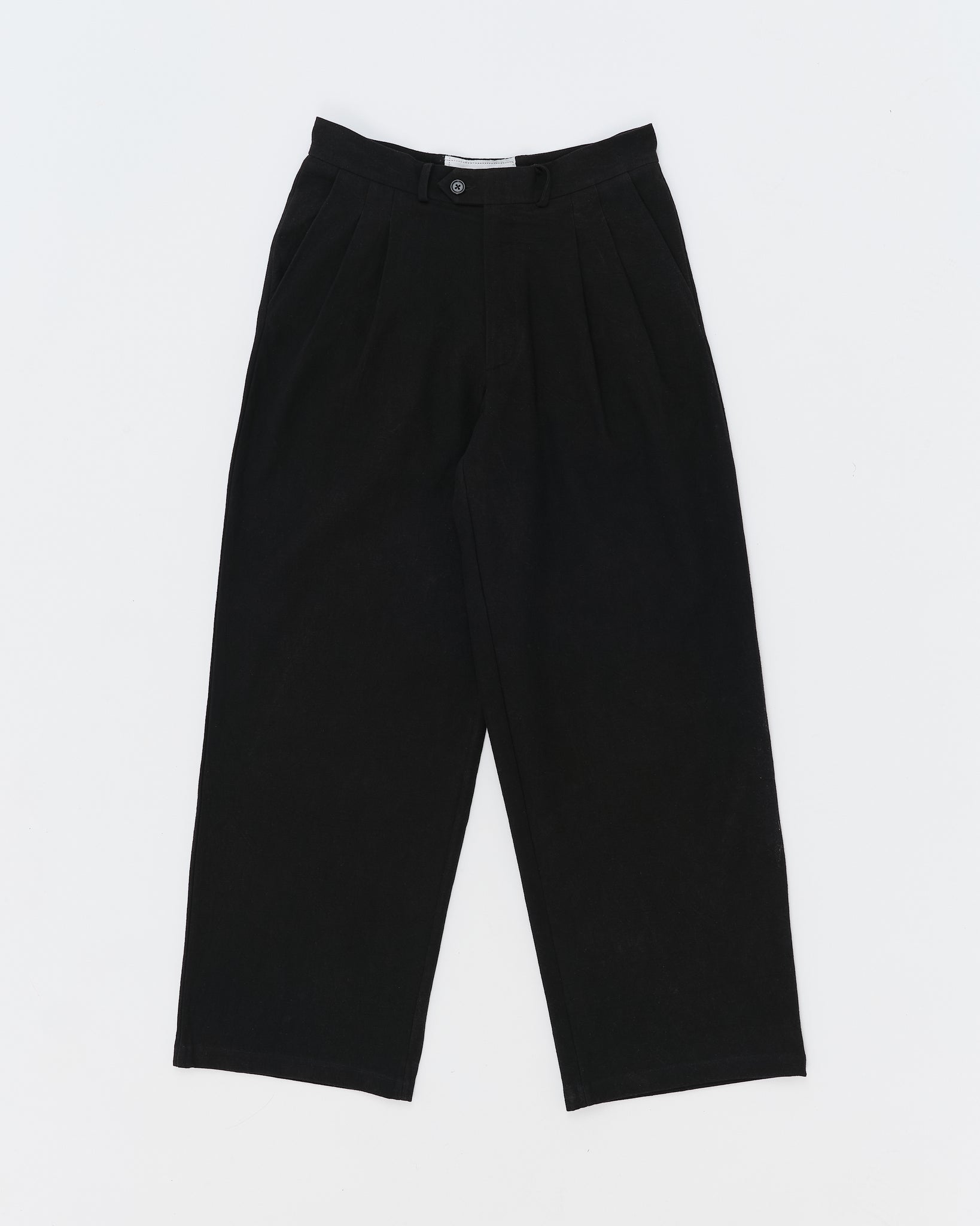 Fenn Trousers - Black Slub