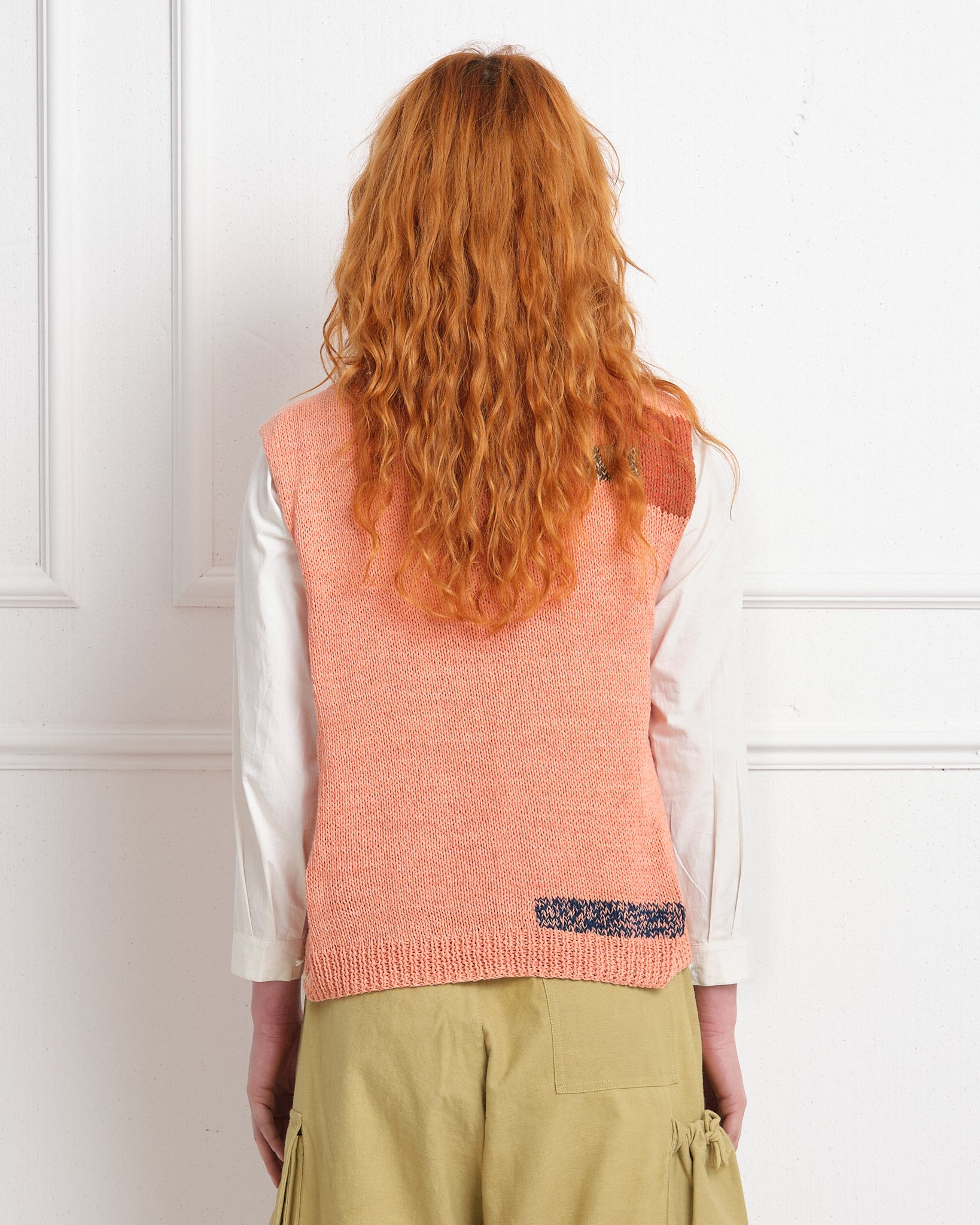 Party Vest - Ancient Pink Darn-Knit