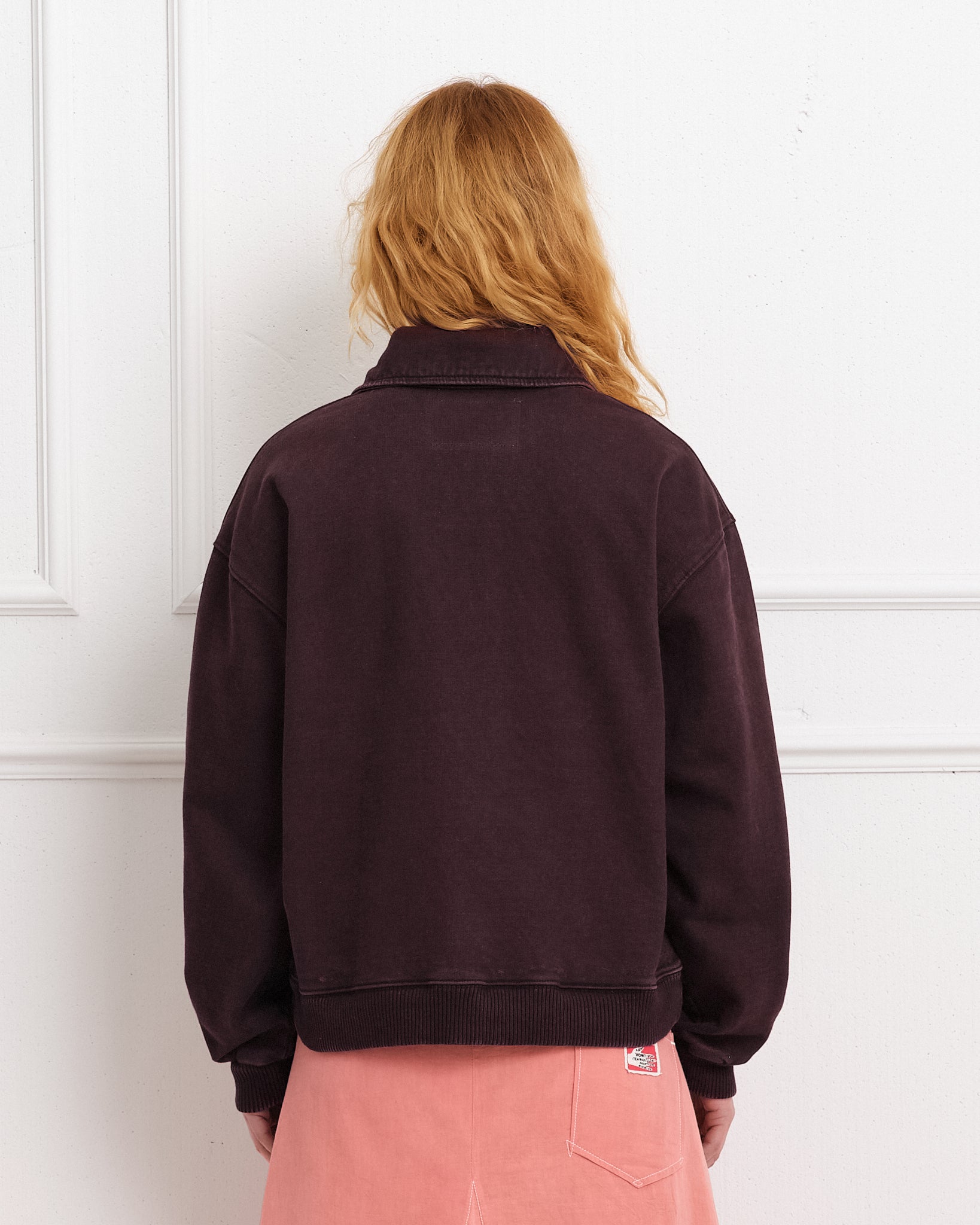 Geo Pullover -  Aubergine