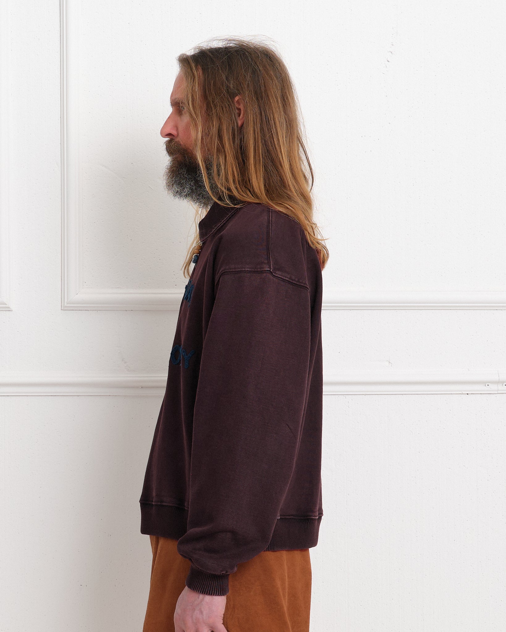 Geo Pullover -  Aubergine