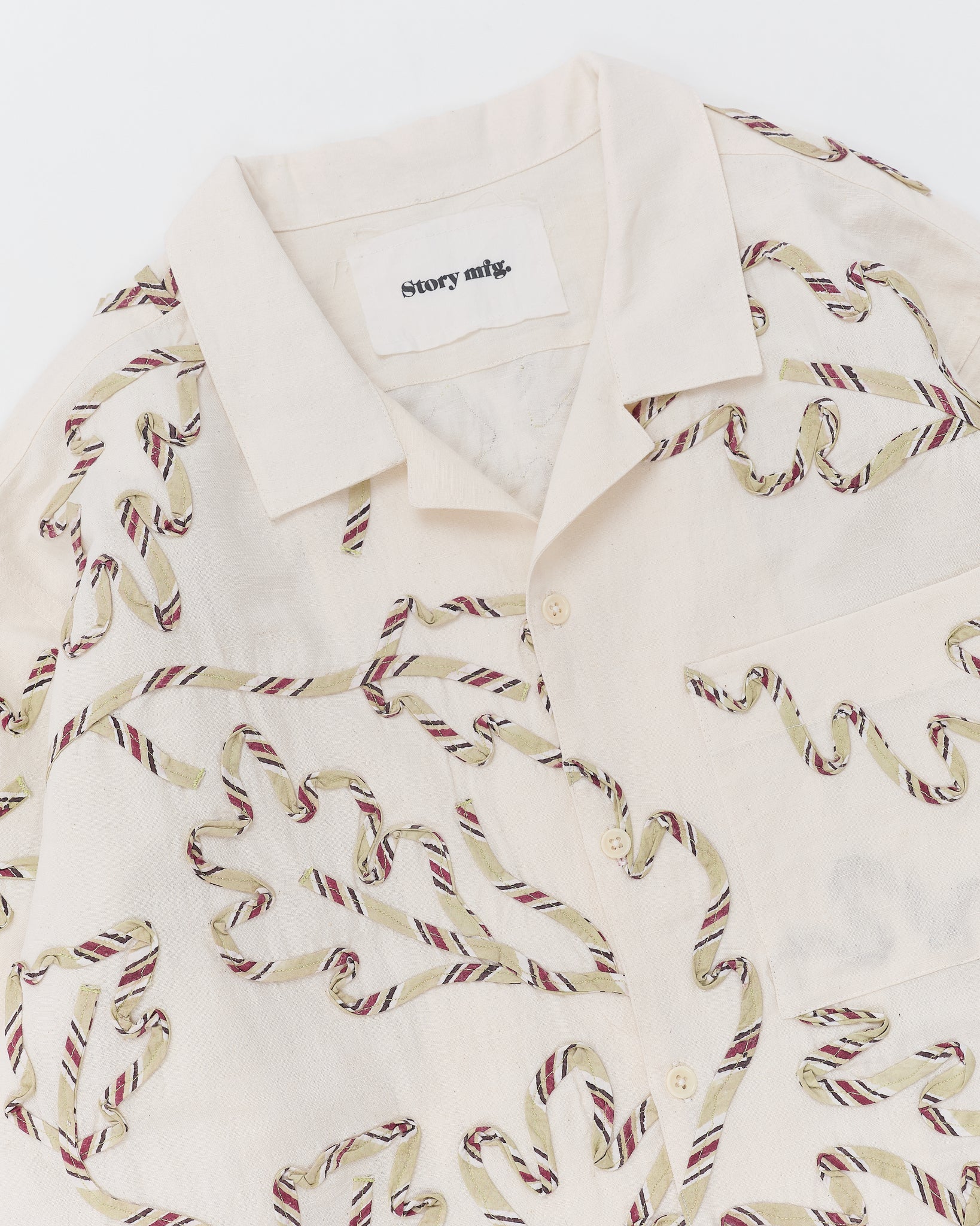 Greetings Shirt LS - Sage Leaf Ribbon