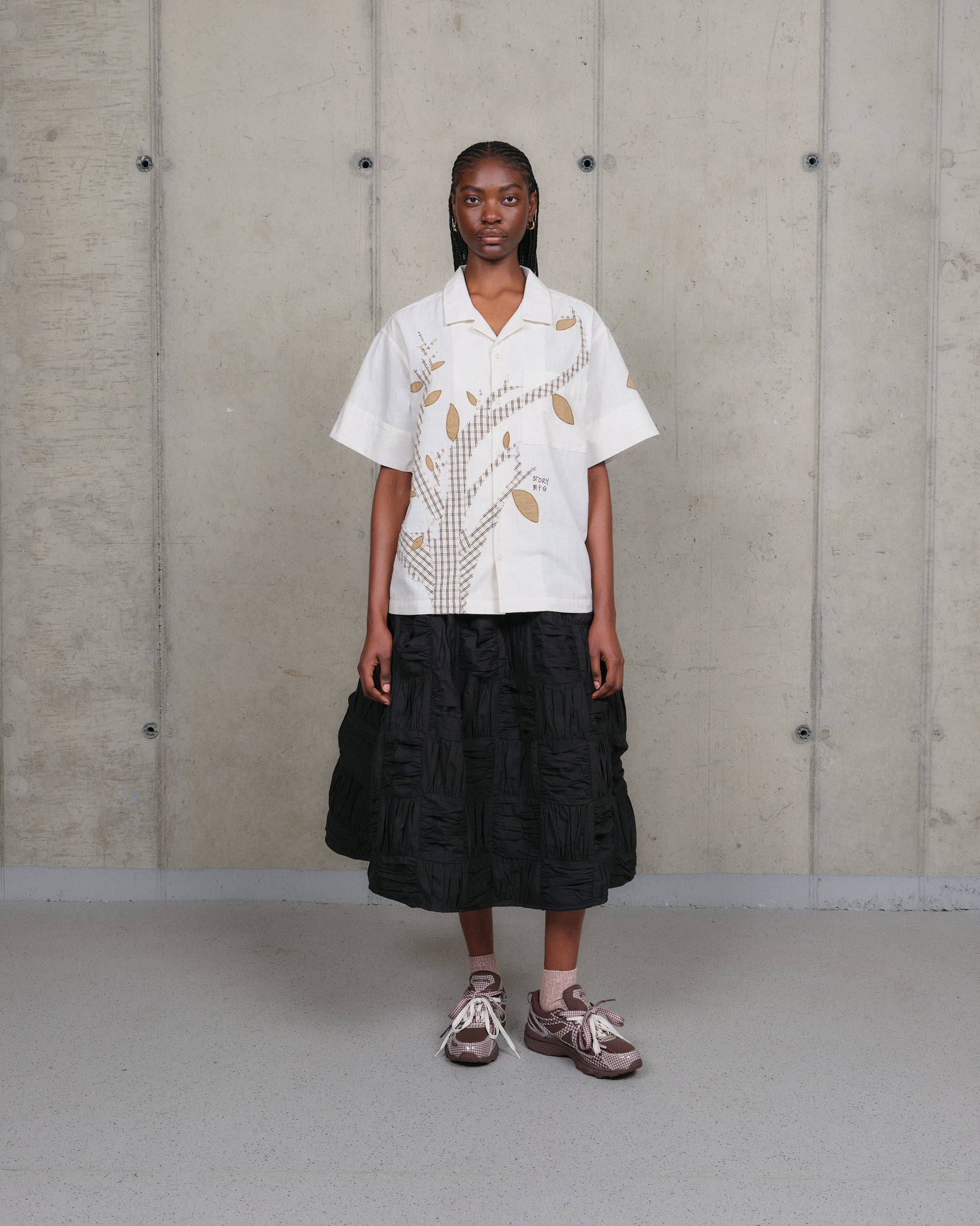 Greetings Shirt SS - Ecru Tree