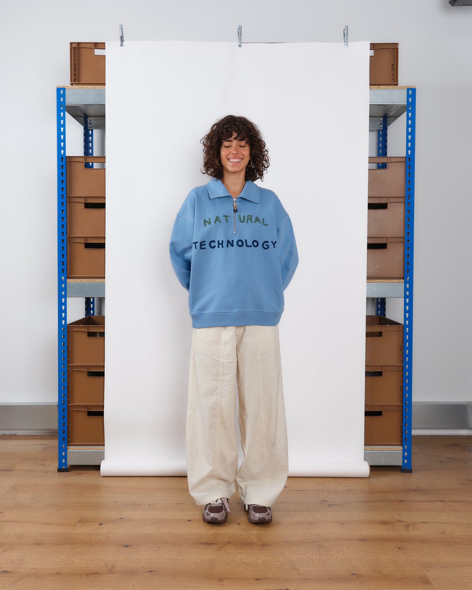 Geo Pullover - Mid Indigo