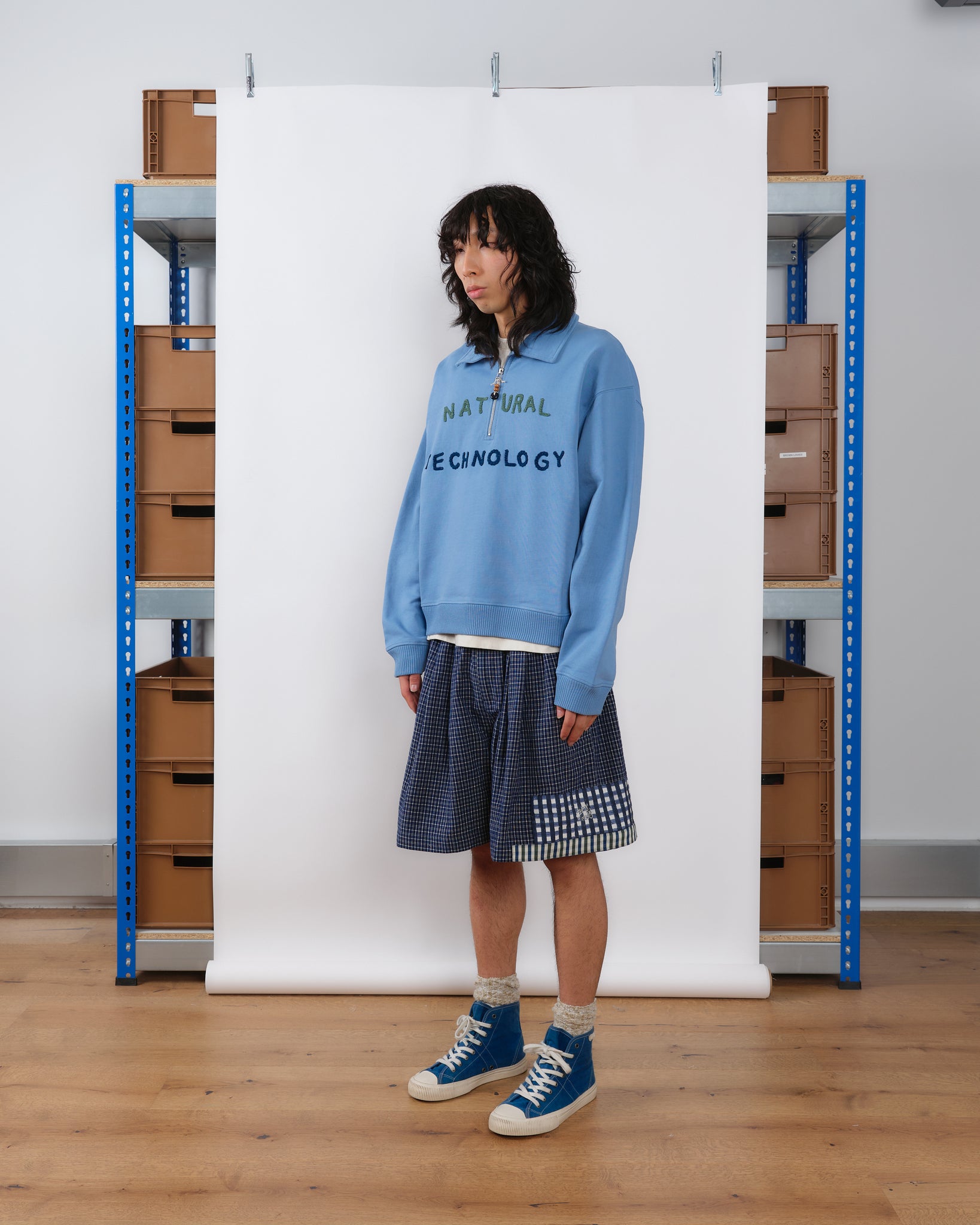 Geo Pullover - Mid Indigo