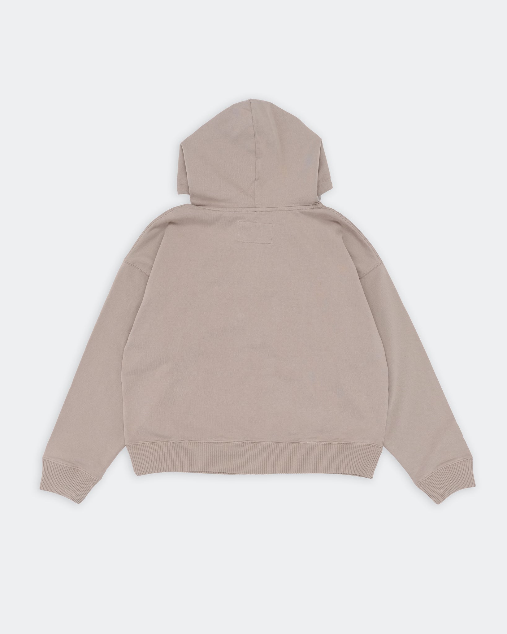 Geo Zip Hoodie - Soft Grey