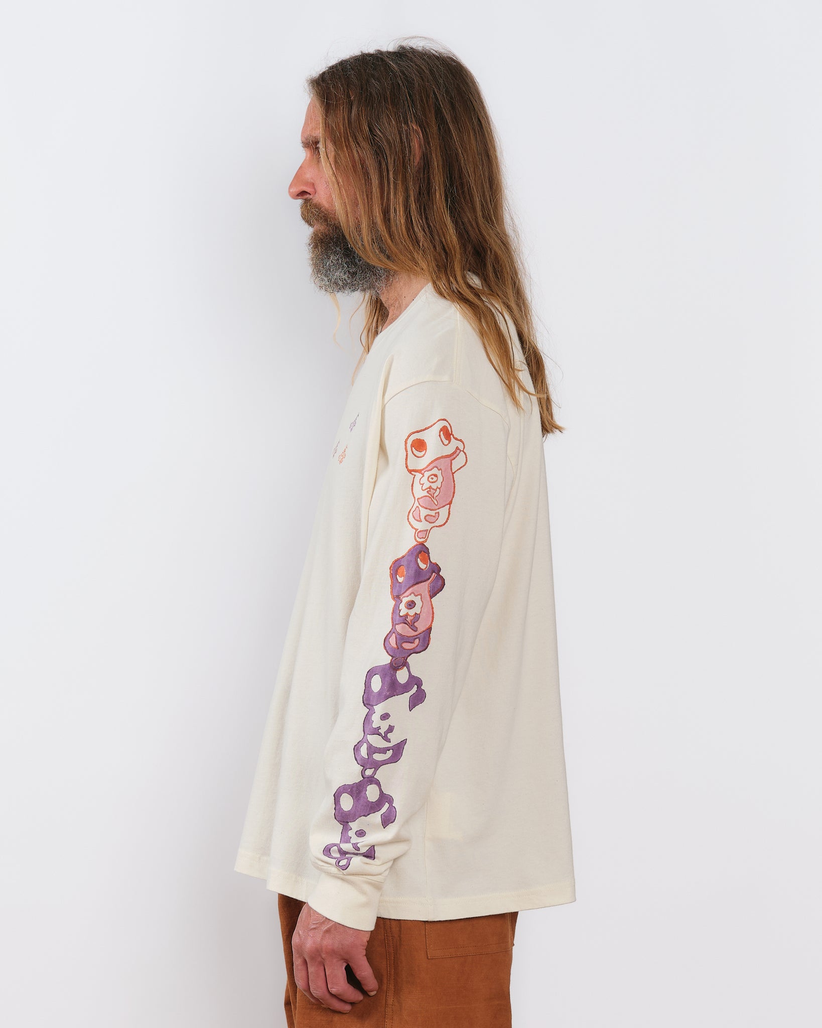 Grateful Tee LS - Ecru Earth Trip