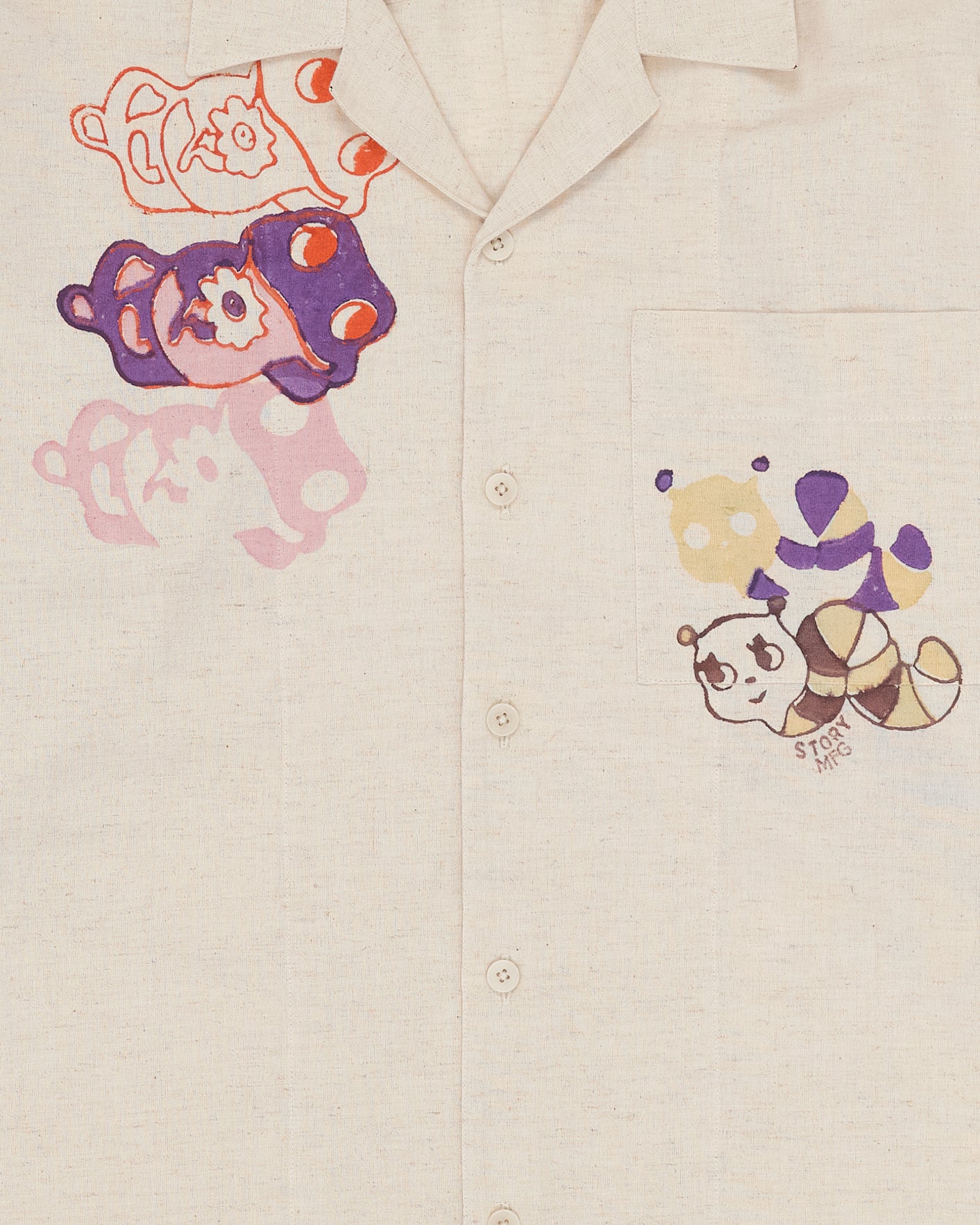 Greetings Shirt LS - Ecru Earth Trip