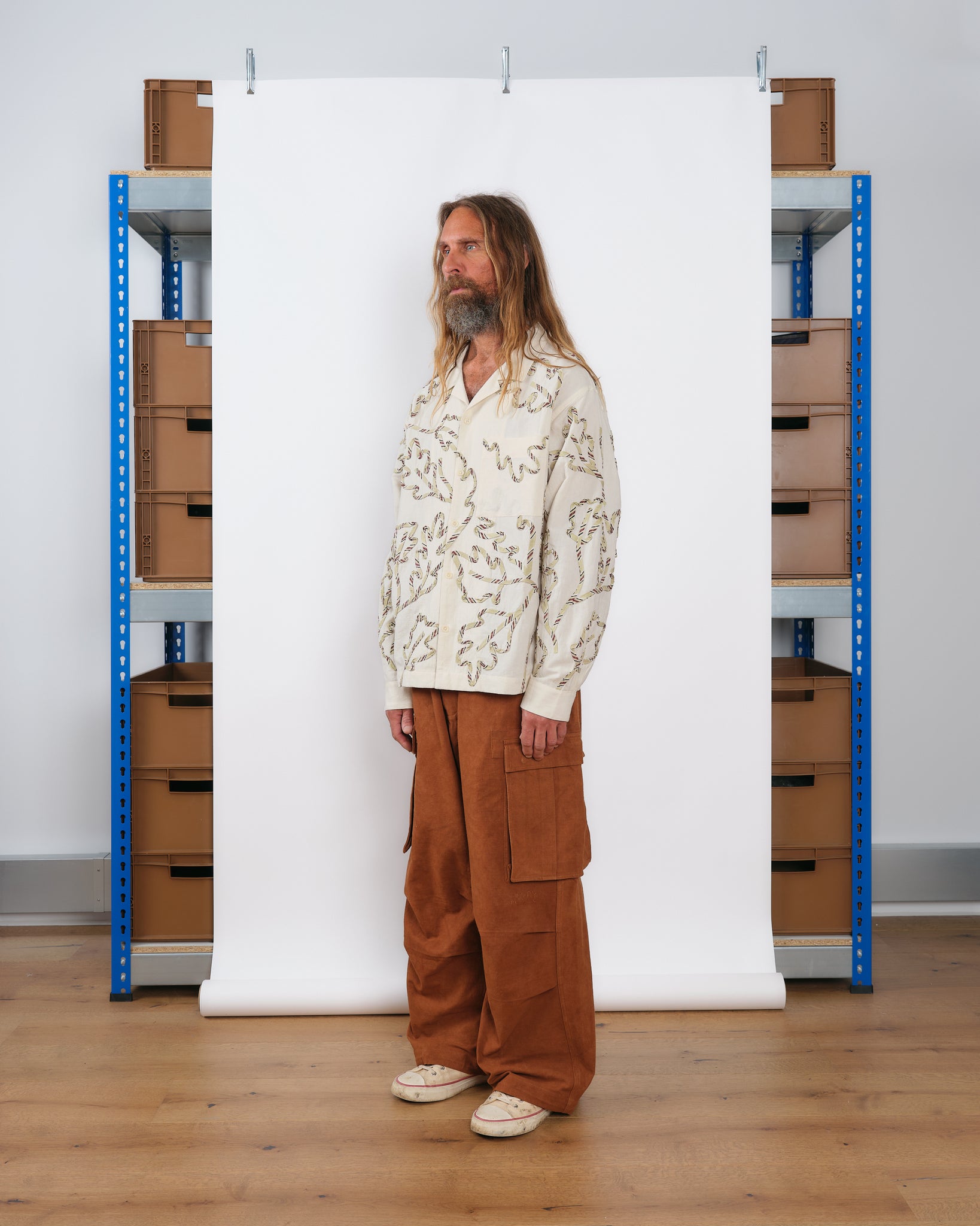Greetings Shirt LS - Sage Leaf Ribbon