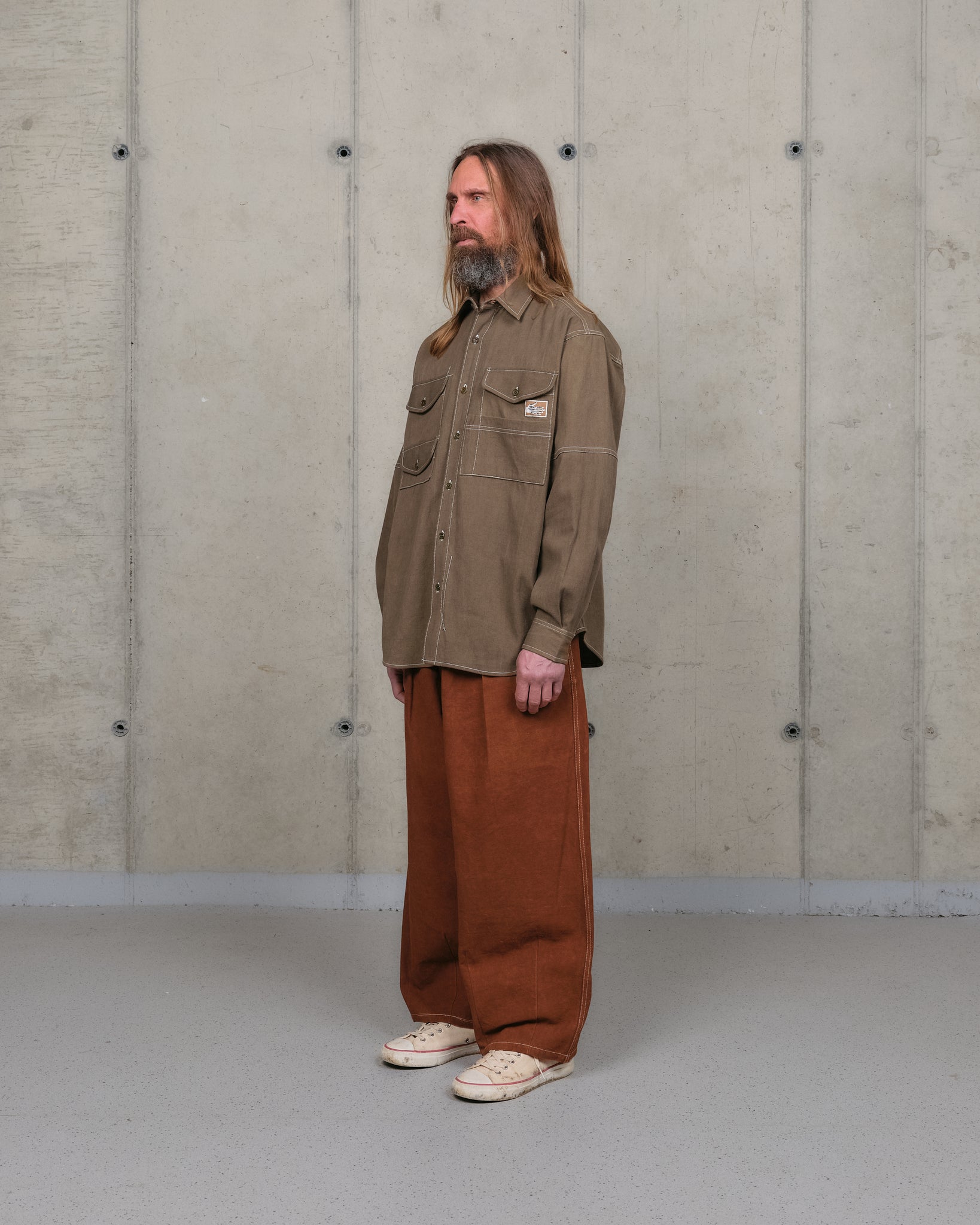 Harvest Shirt - Khaki Wonky-Wear