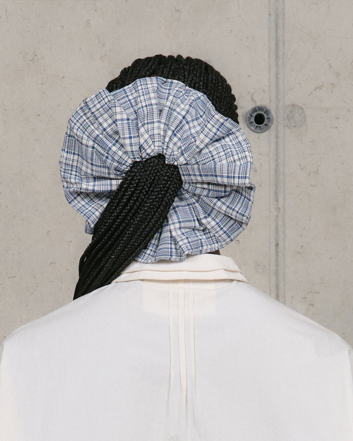 Scrunchie - Indigo Check