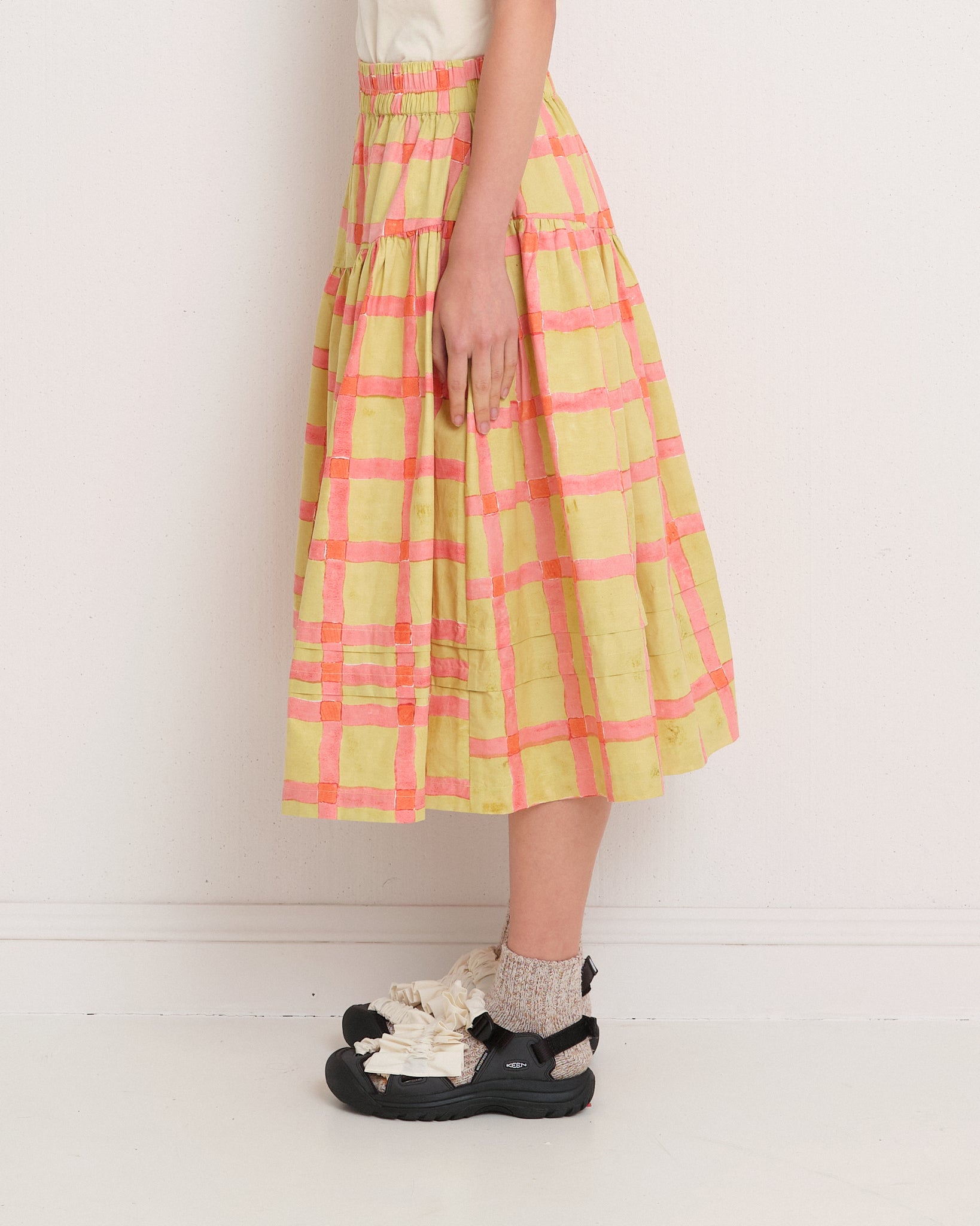 Juniper Skirt - Lime Gingham