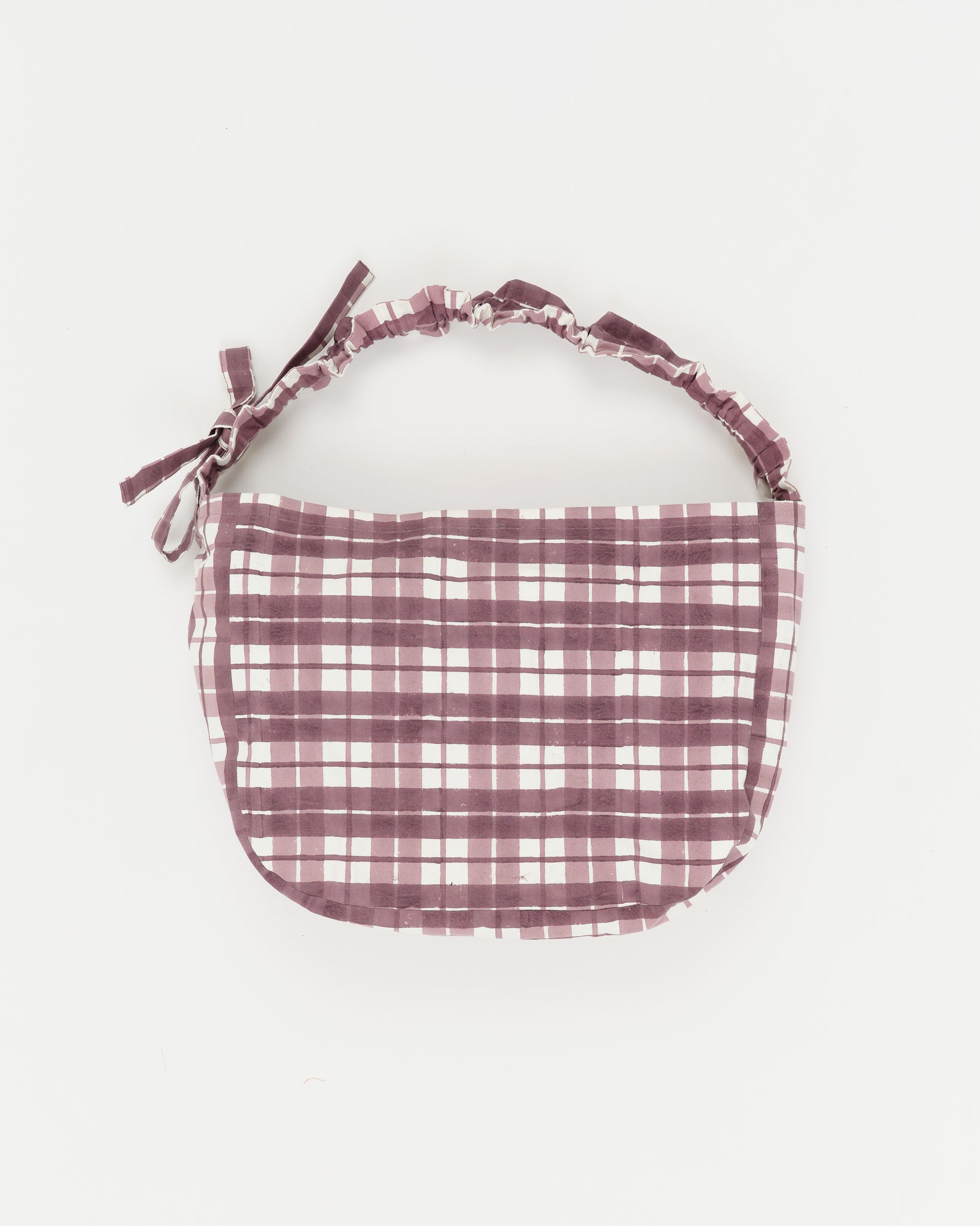 Large Drawstring Port-All - Purple Check