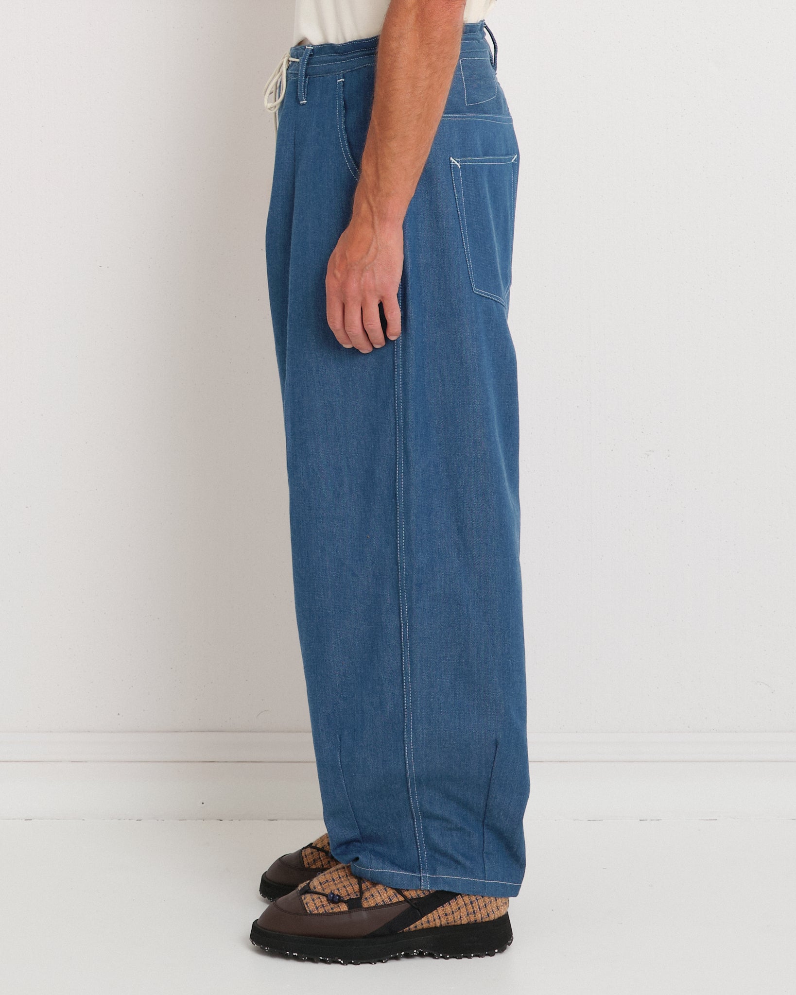 Lush Pants - Indigo Denim Wonky-Wear