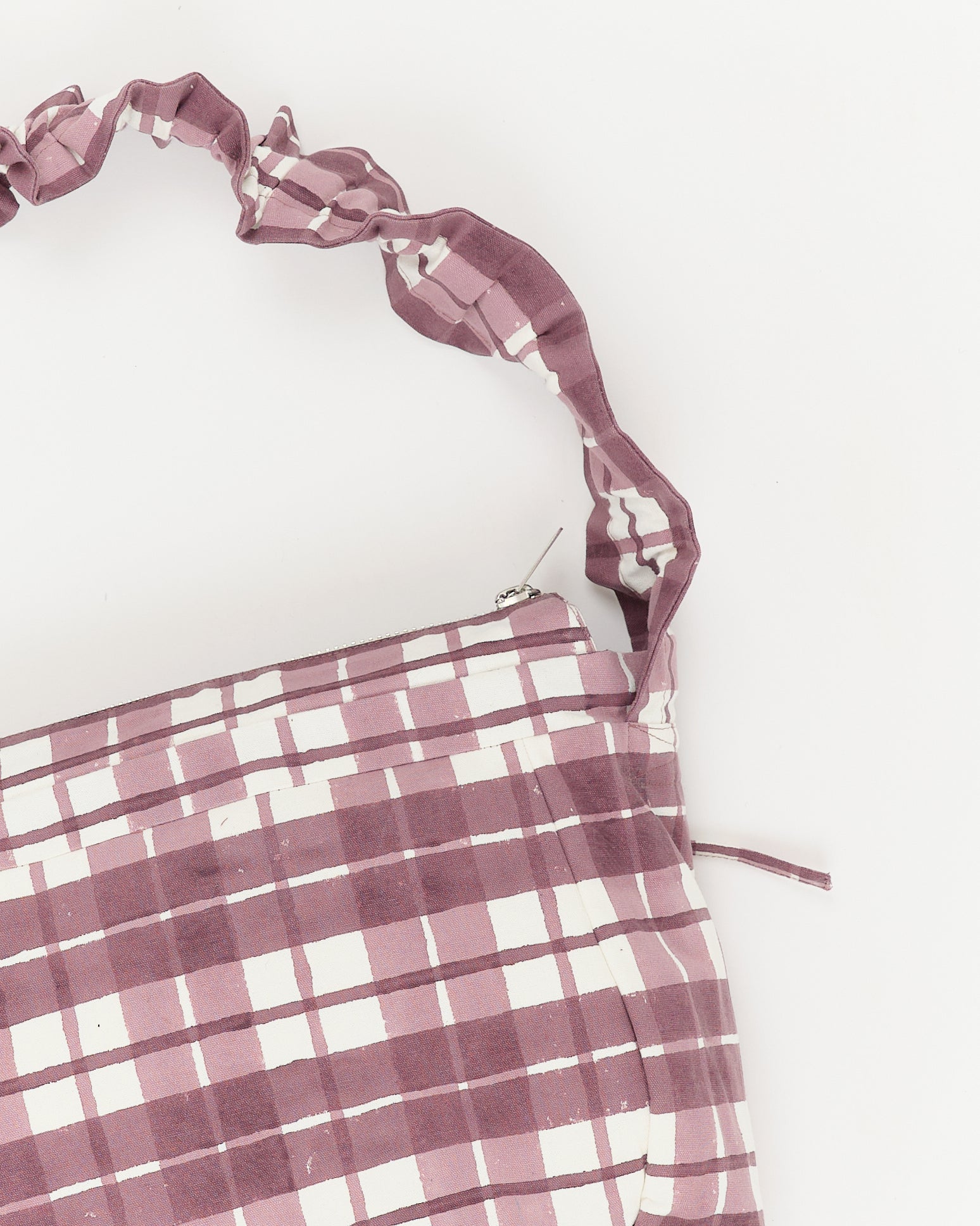 Medium Drawstring Port-All - Purple Check