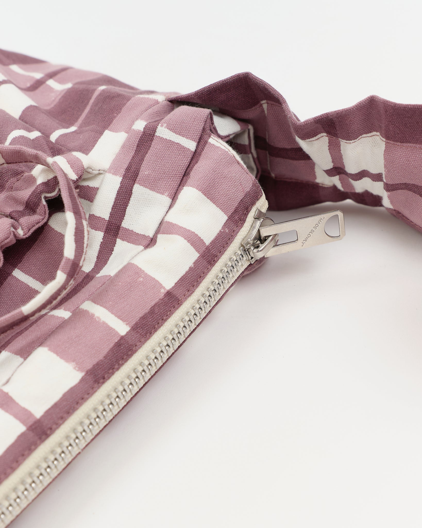 Medium Drawstring Port-All - Purple Check