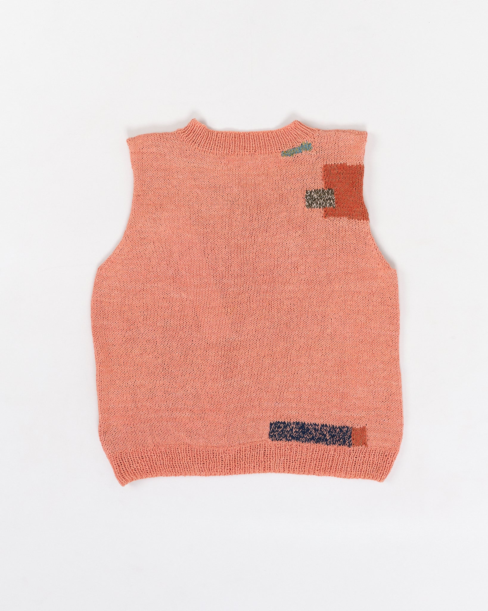 Party Vest - Ancient Pink Darn-Knit