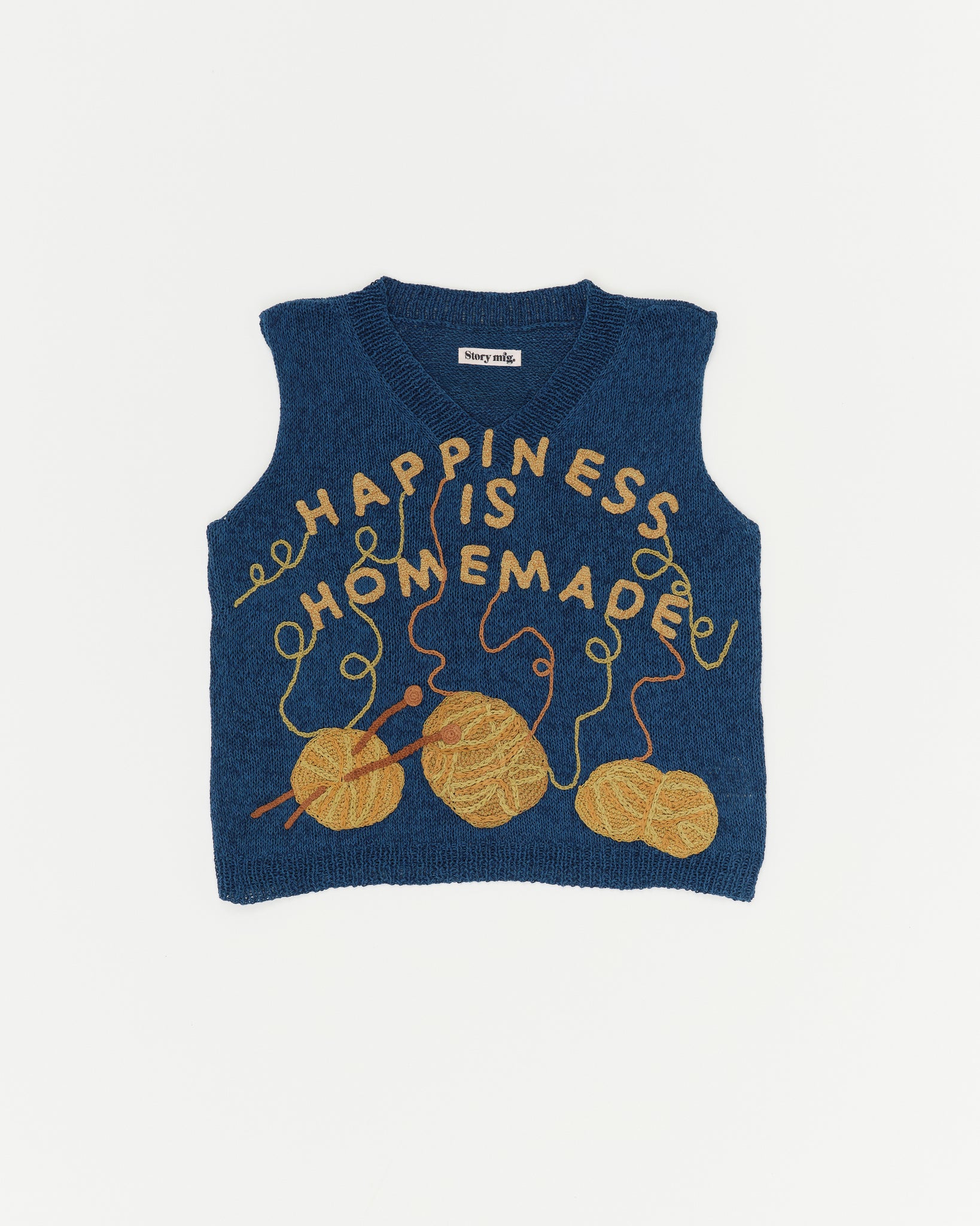 Party Knit Vest - Indigo Homemade