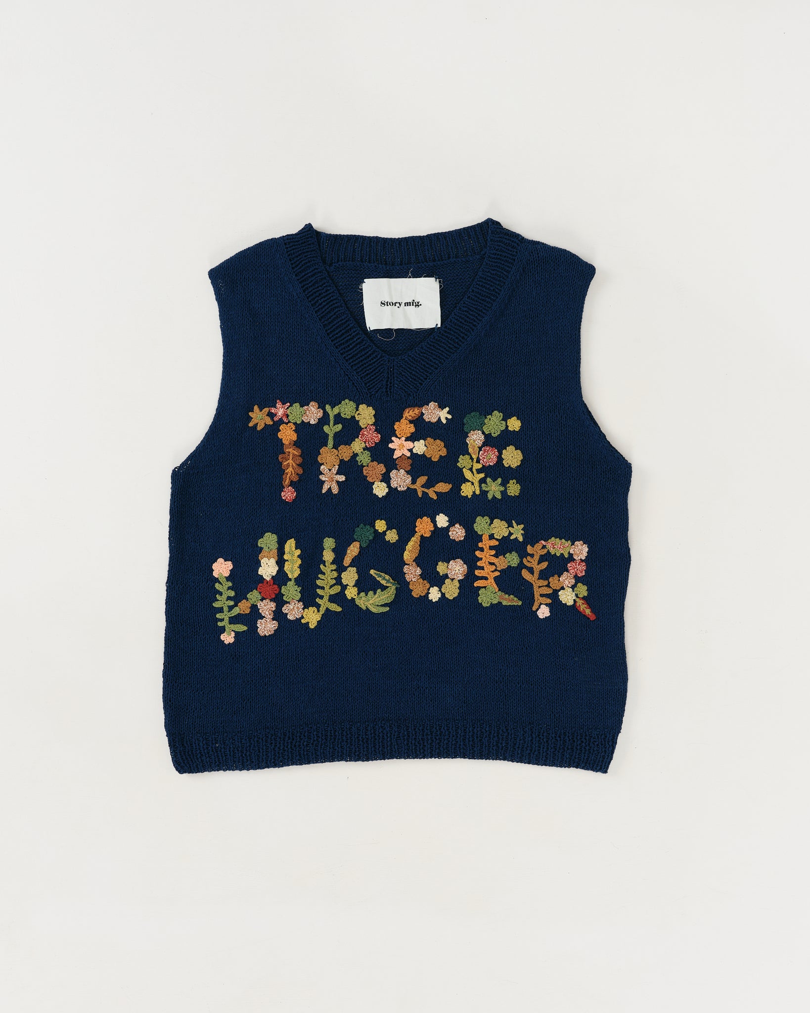 Party Knit Vest - Indigo Tree Hugger