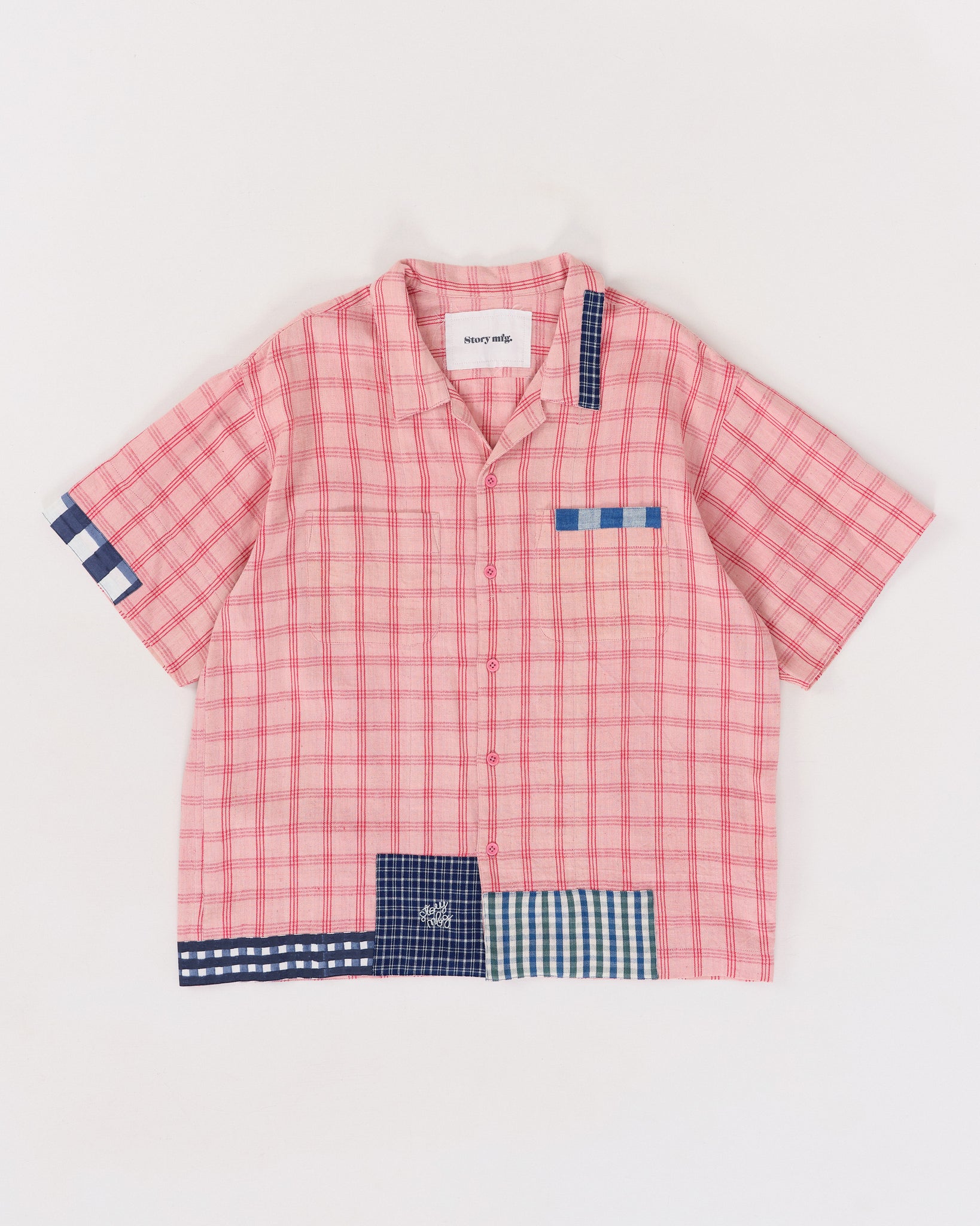 PA Shirt SS - Pink Picnic Handloom