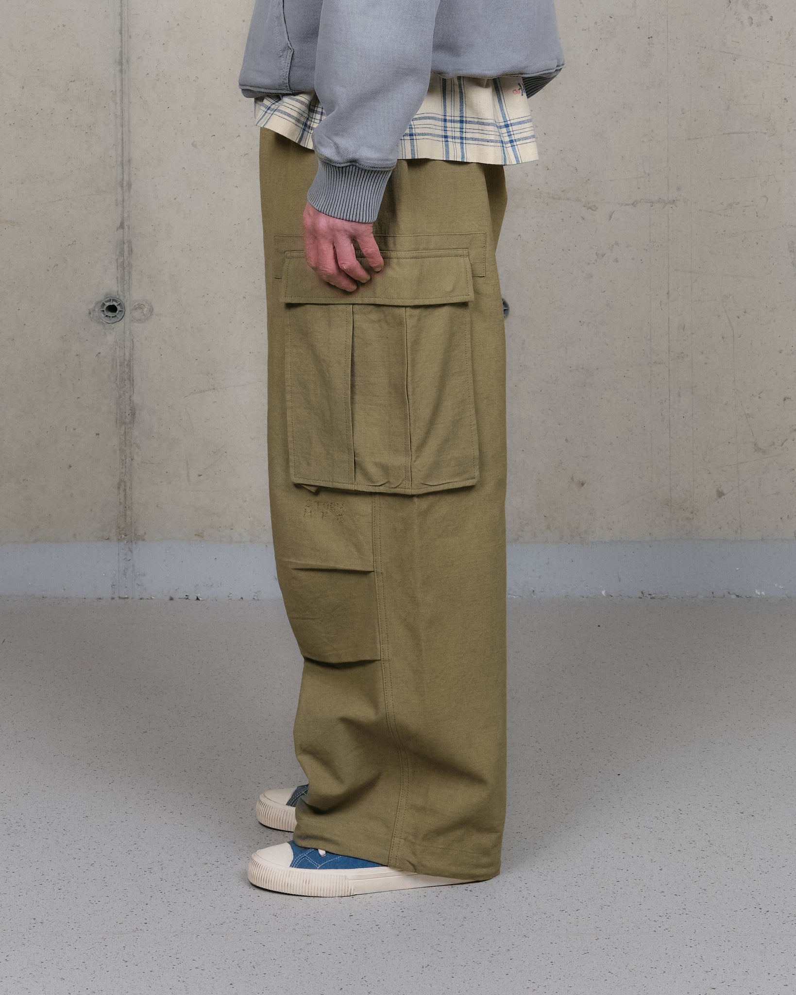 Peace Pants - Olive Slub