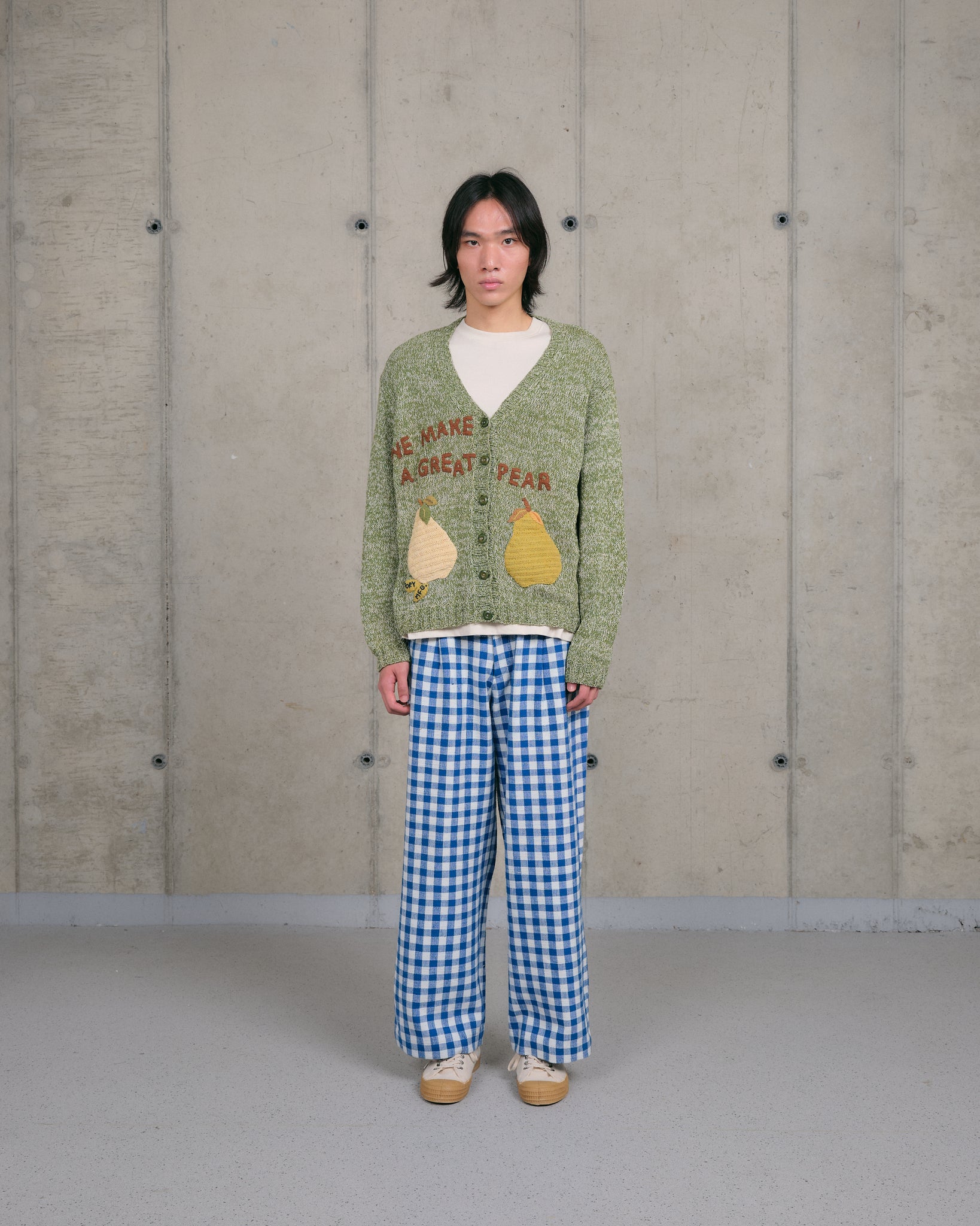 Twinsun Knit Cardigan - Green Pears