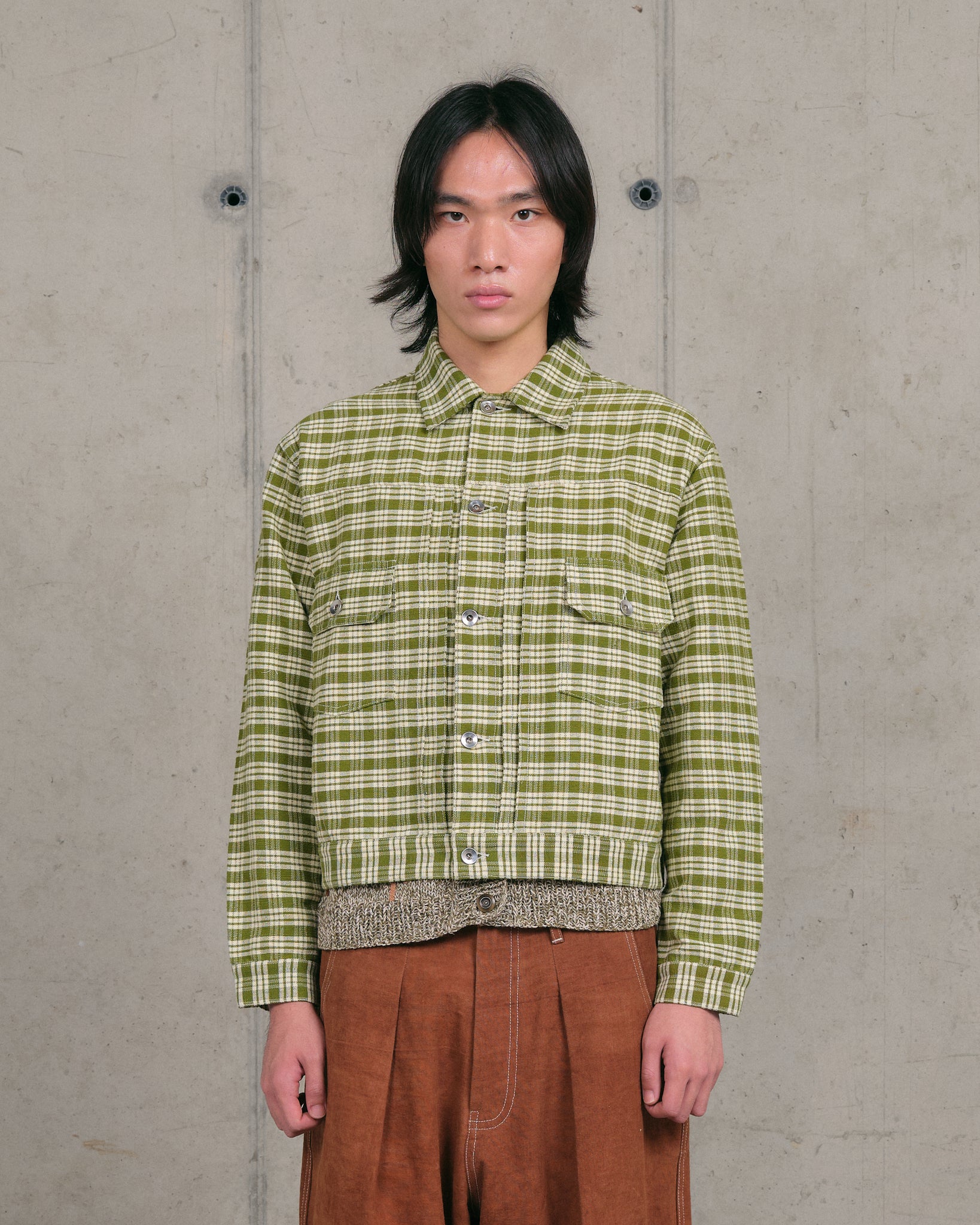 Tuesday Jacket - Moss Check Handloom