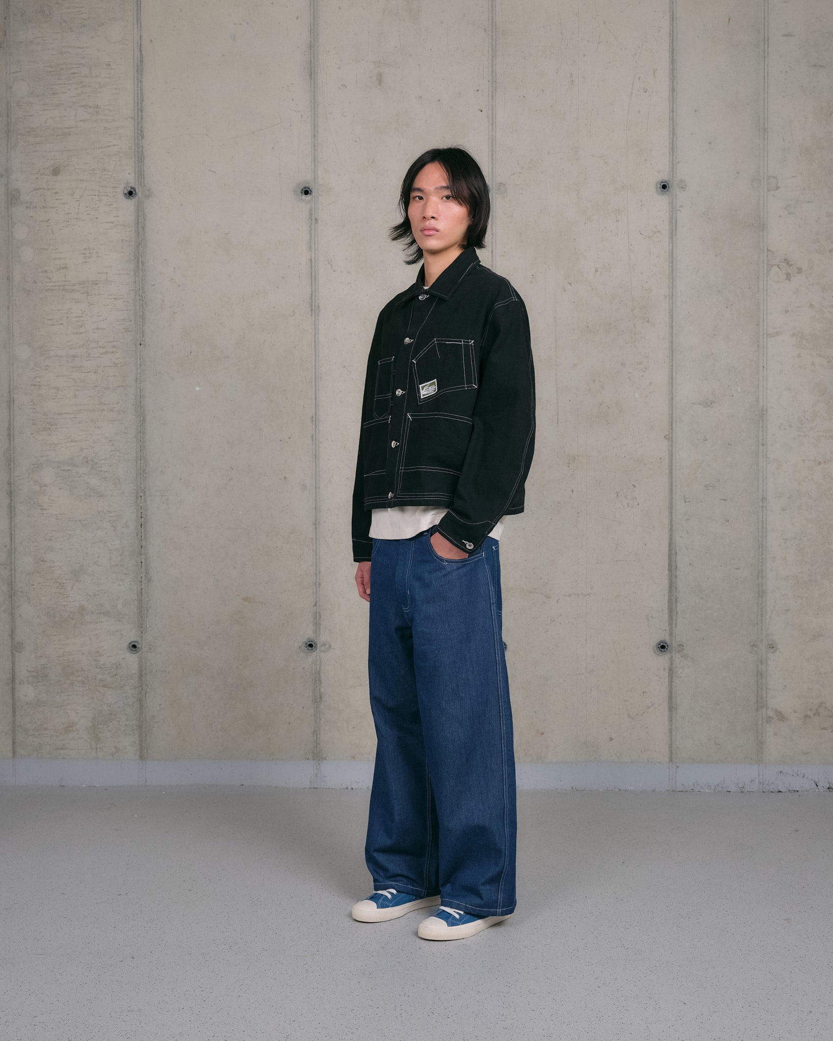 Station Jacket - Black Wonky-Wear