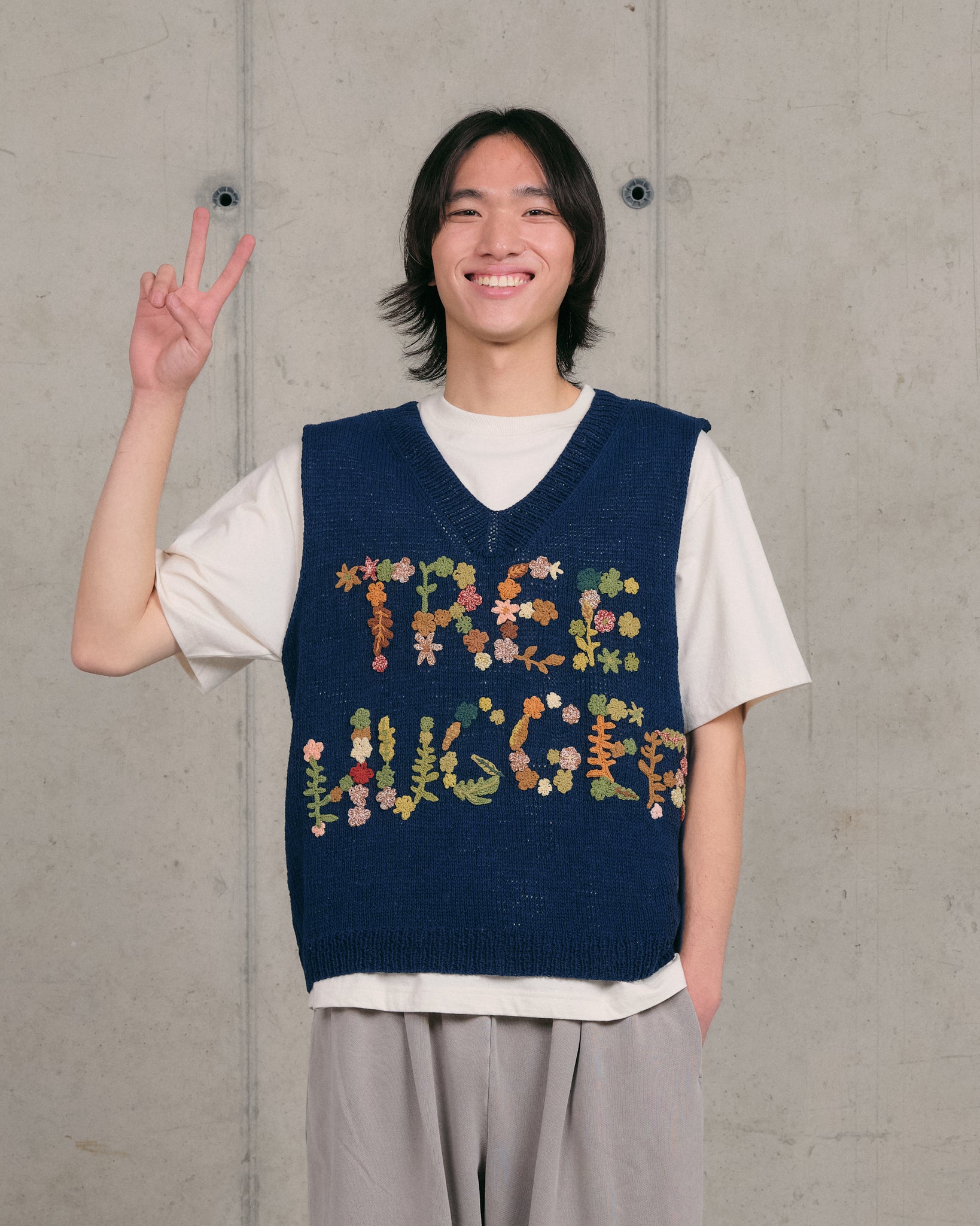 Party Knit Vest - Indigo Tree Hugger