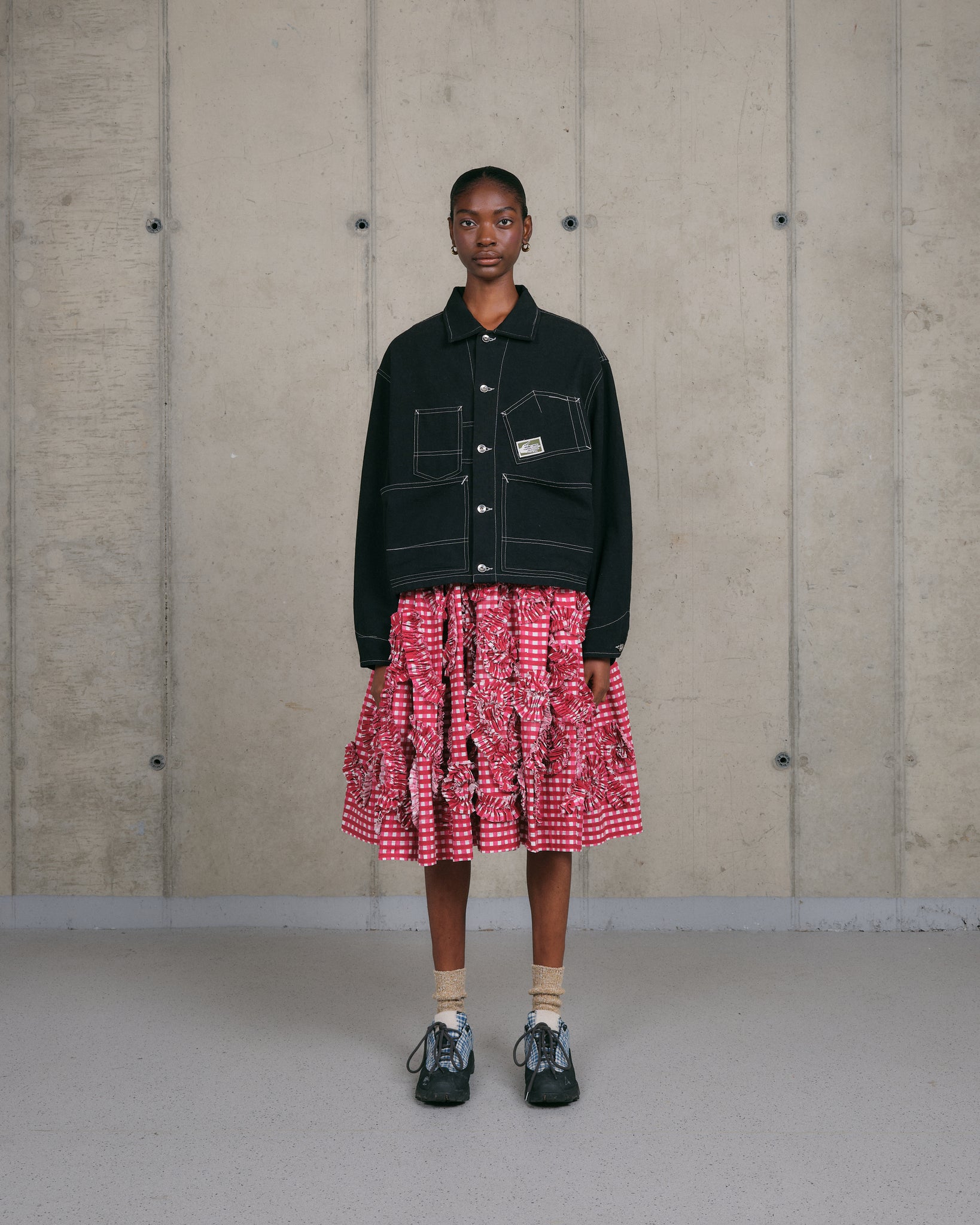 Station Jacket - Black Wonky-Wear
