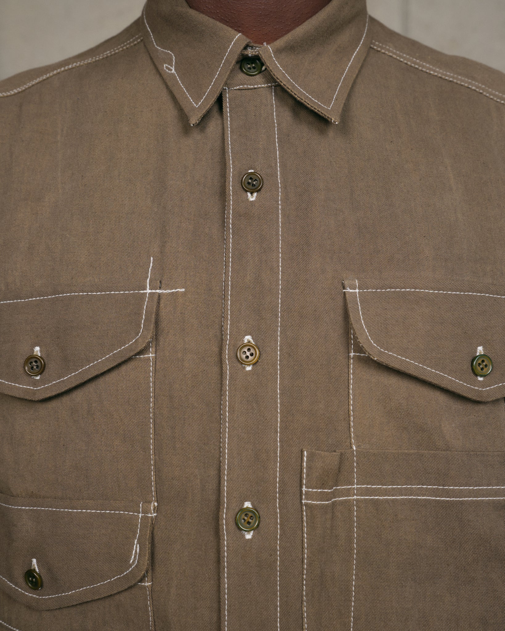 Harvest Shirt - Khaki Wonky-Wear