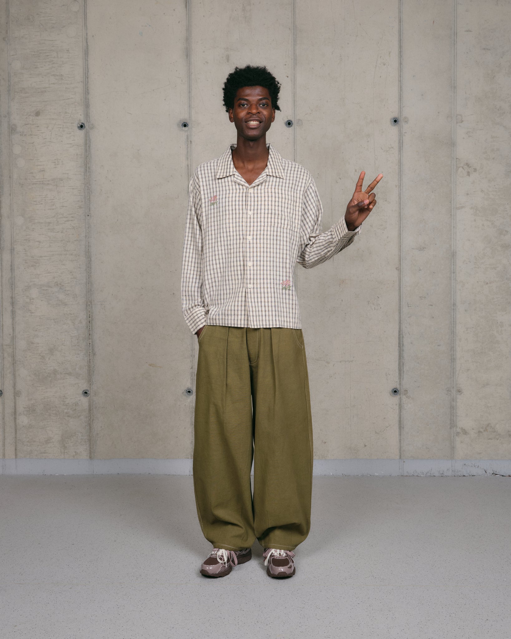 Lush Pants - Olive Wonky-Wear