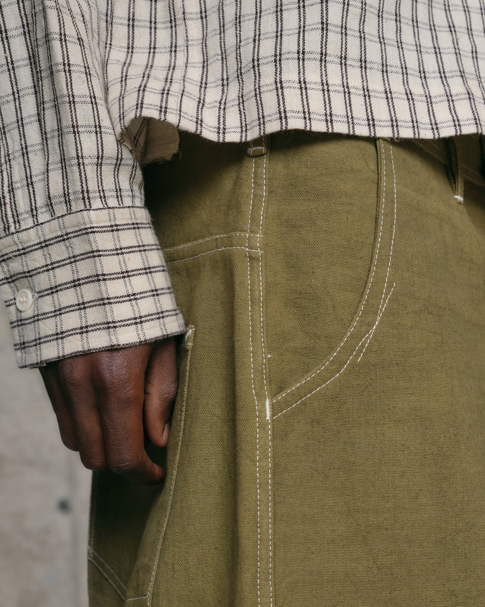 Lush Pants - Olive Wonky-Wear