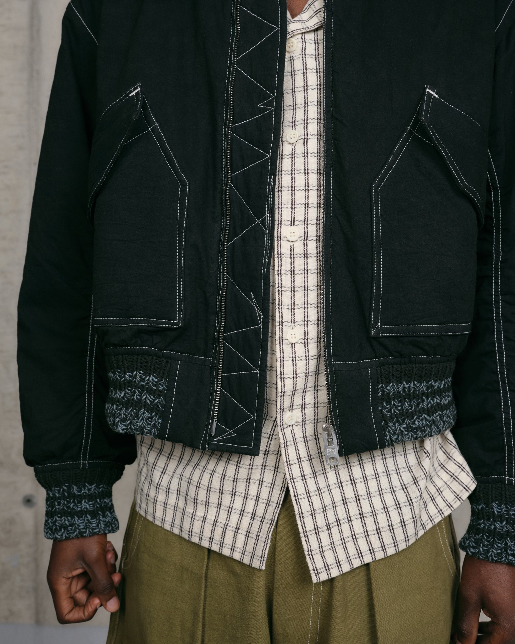 Grain Jacket - Black Wonky-Wear