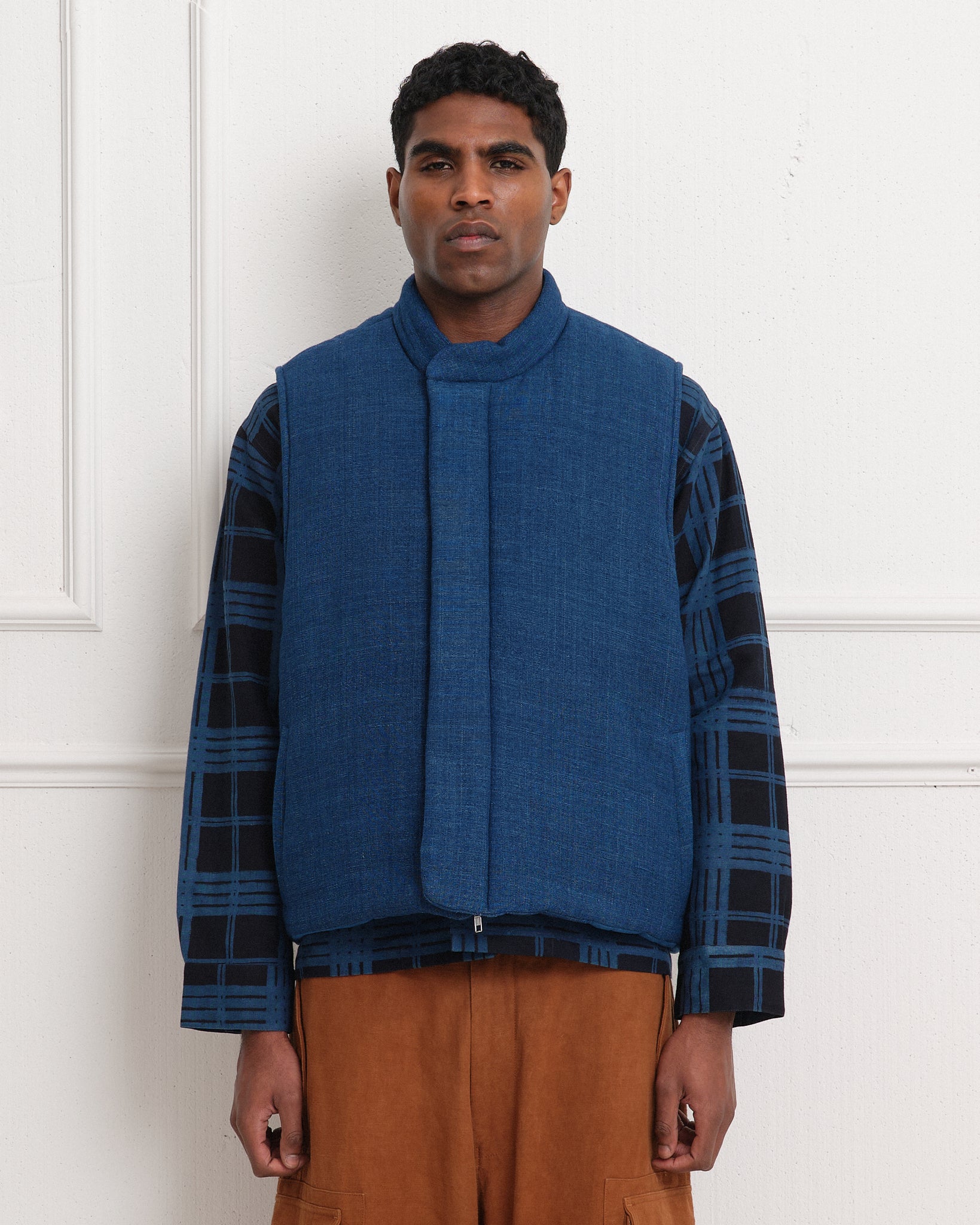 Sahab Vest - Indigo Handloom