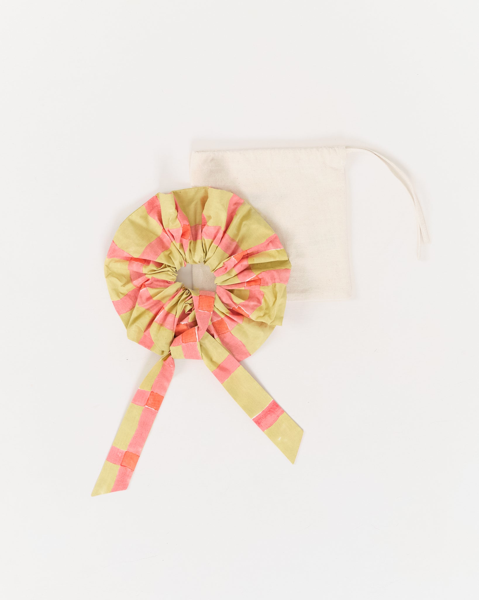 Scrunchie - Lime Gingham