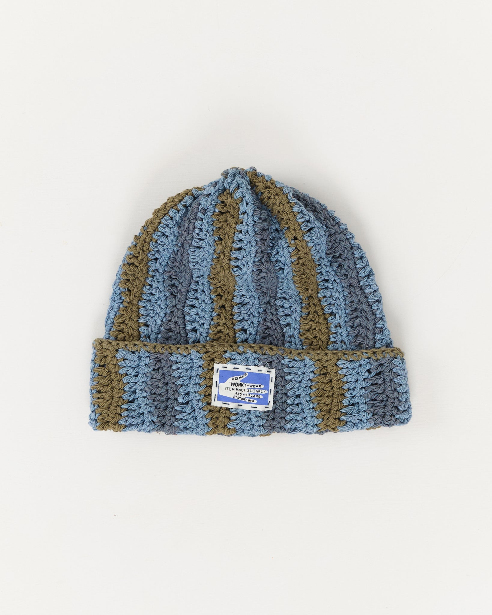 Seaweed Beanie - Blue Wonky-Wear