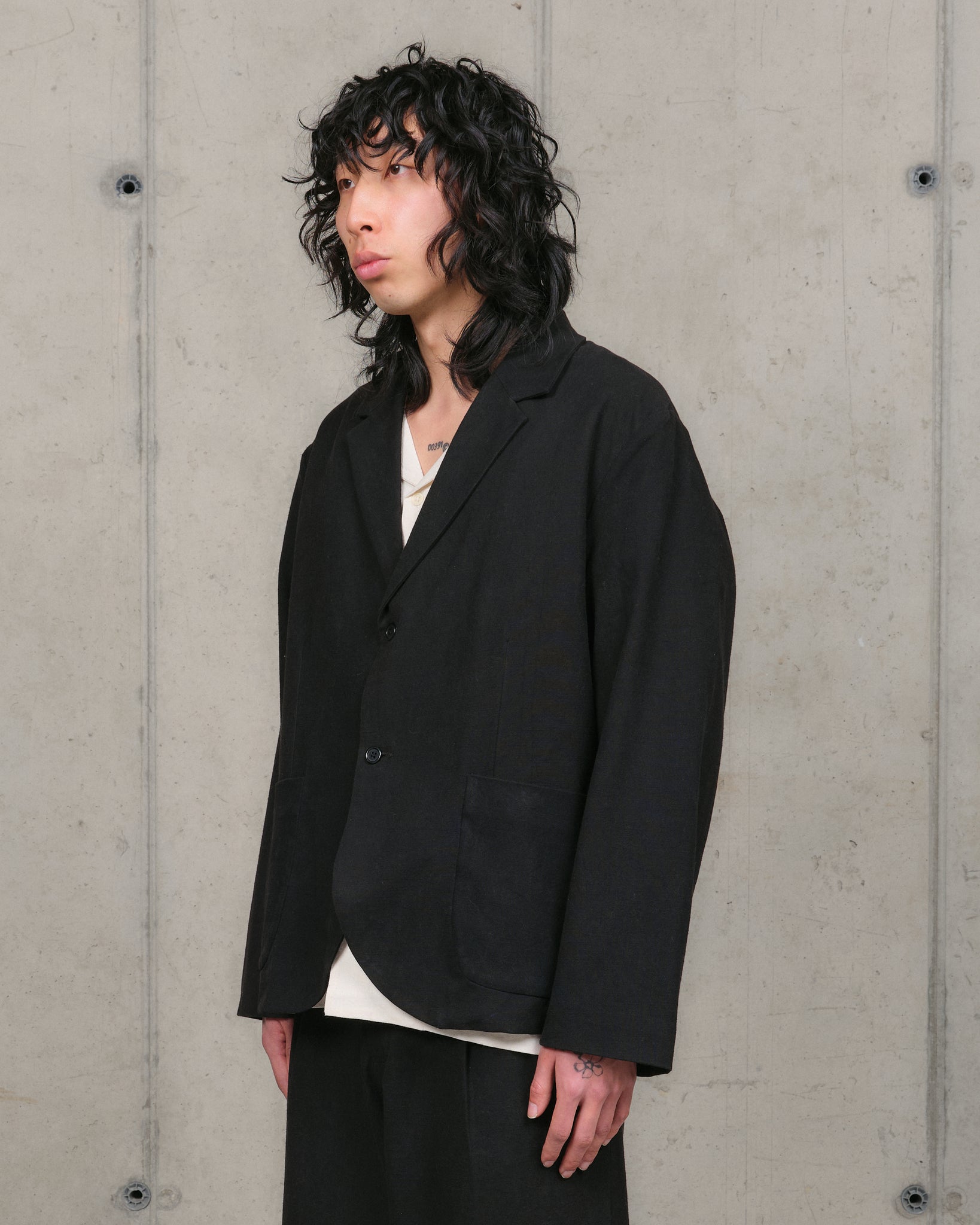Shale Jacket - Black Slub